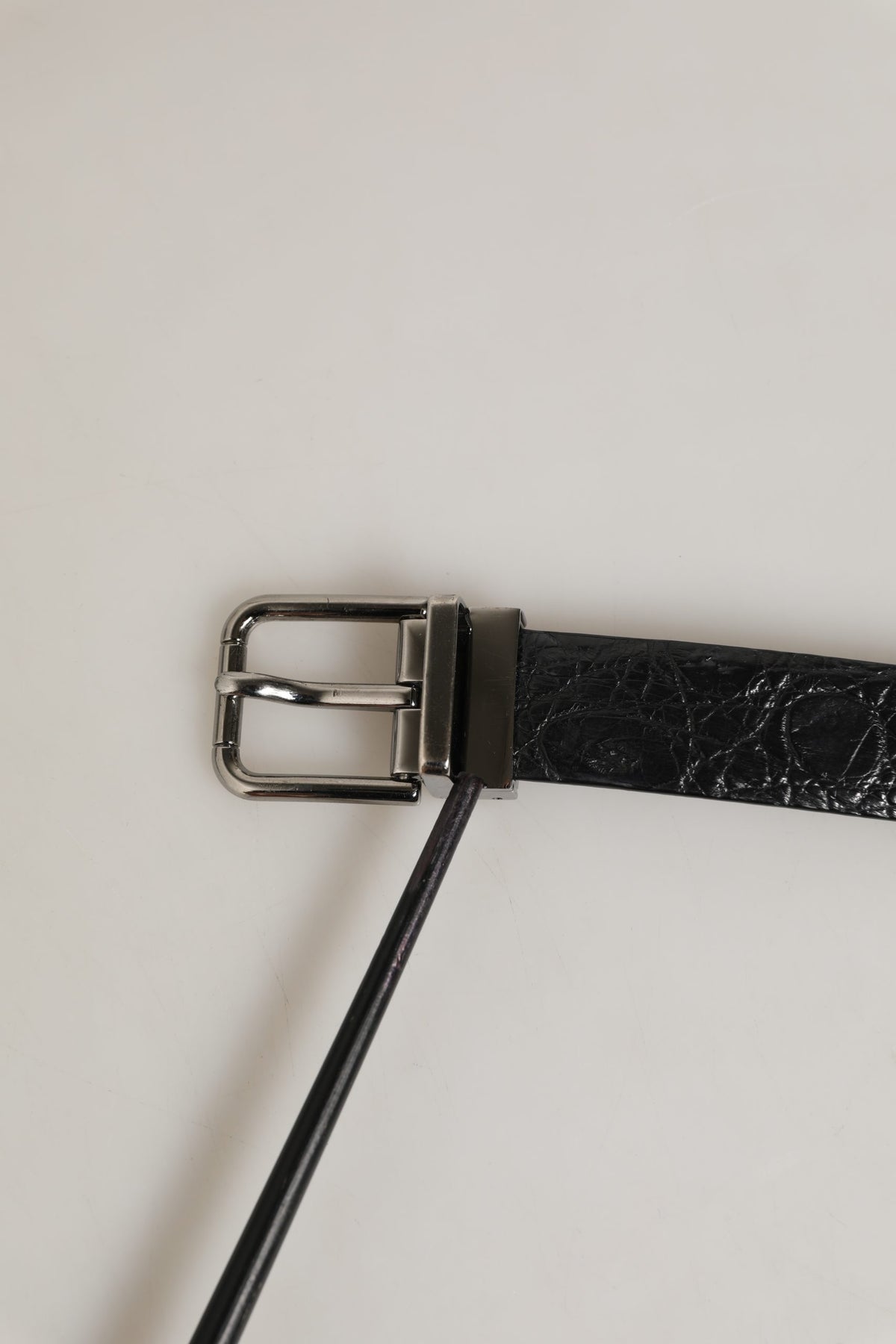 Dolce & Gabbana Black Leather Buckle Belt - Timeless Luxury Accessory