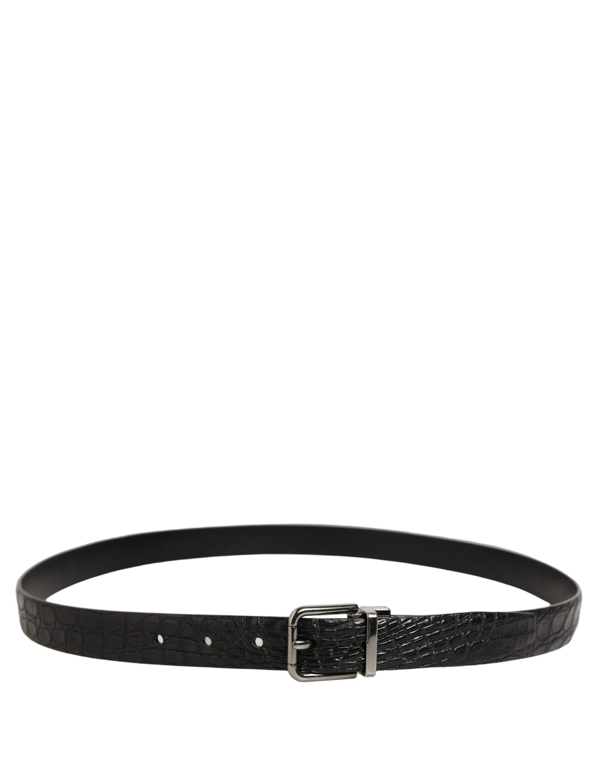 Dolce & Gabbana Black Leather Buckle Belt - Timeless Luxury