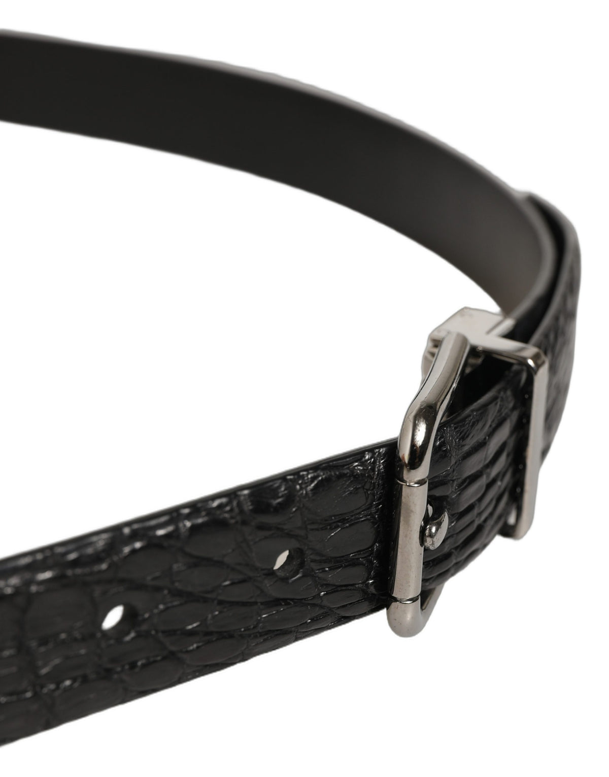 Dolce & Gabbana Black Leather Buckle Belt - Timeless Luxury Accessory
