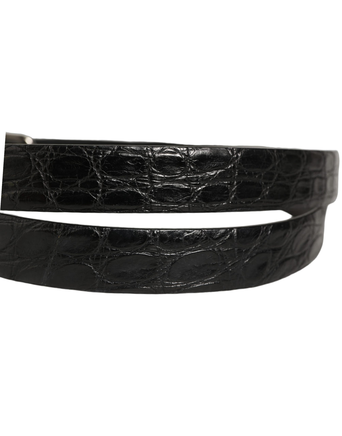 Dolce & Gabbana Black Leather Buckle Belt - Timeless Luxury Accessory
