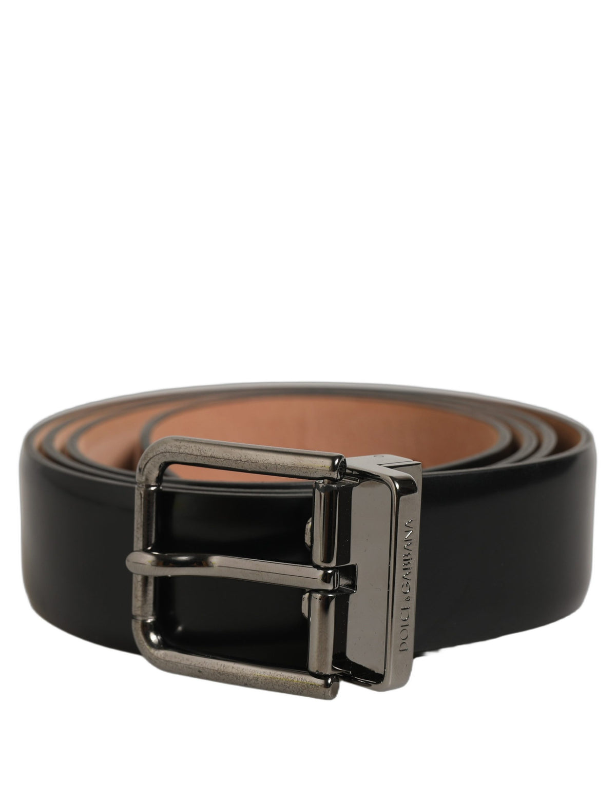 Dolce & Gabbana Black Calf Leather Belt - Timeless Luxury Accessory