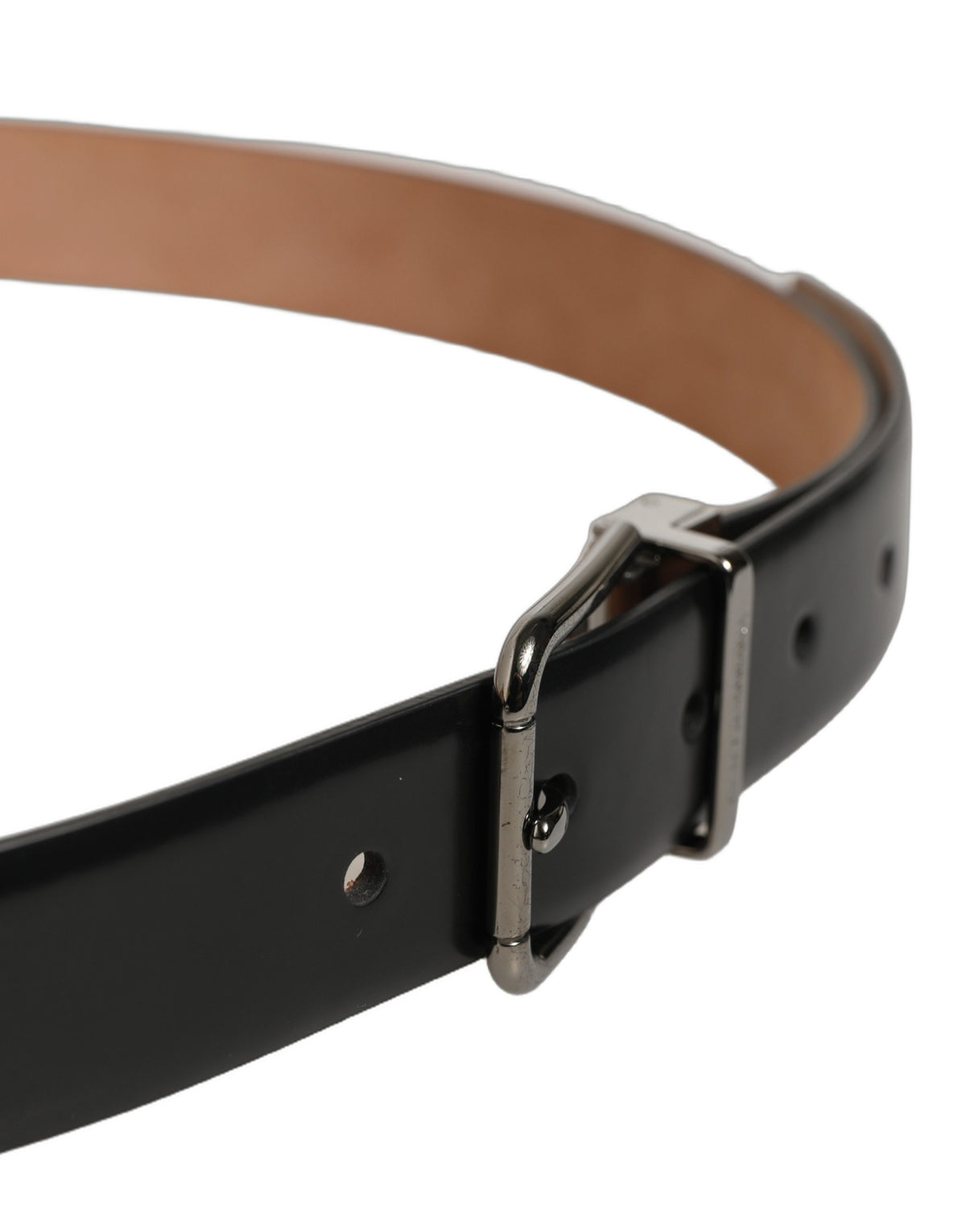 Dolce & Gabbana Black Calf Leather Belt - Timeless Luxury Accessory