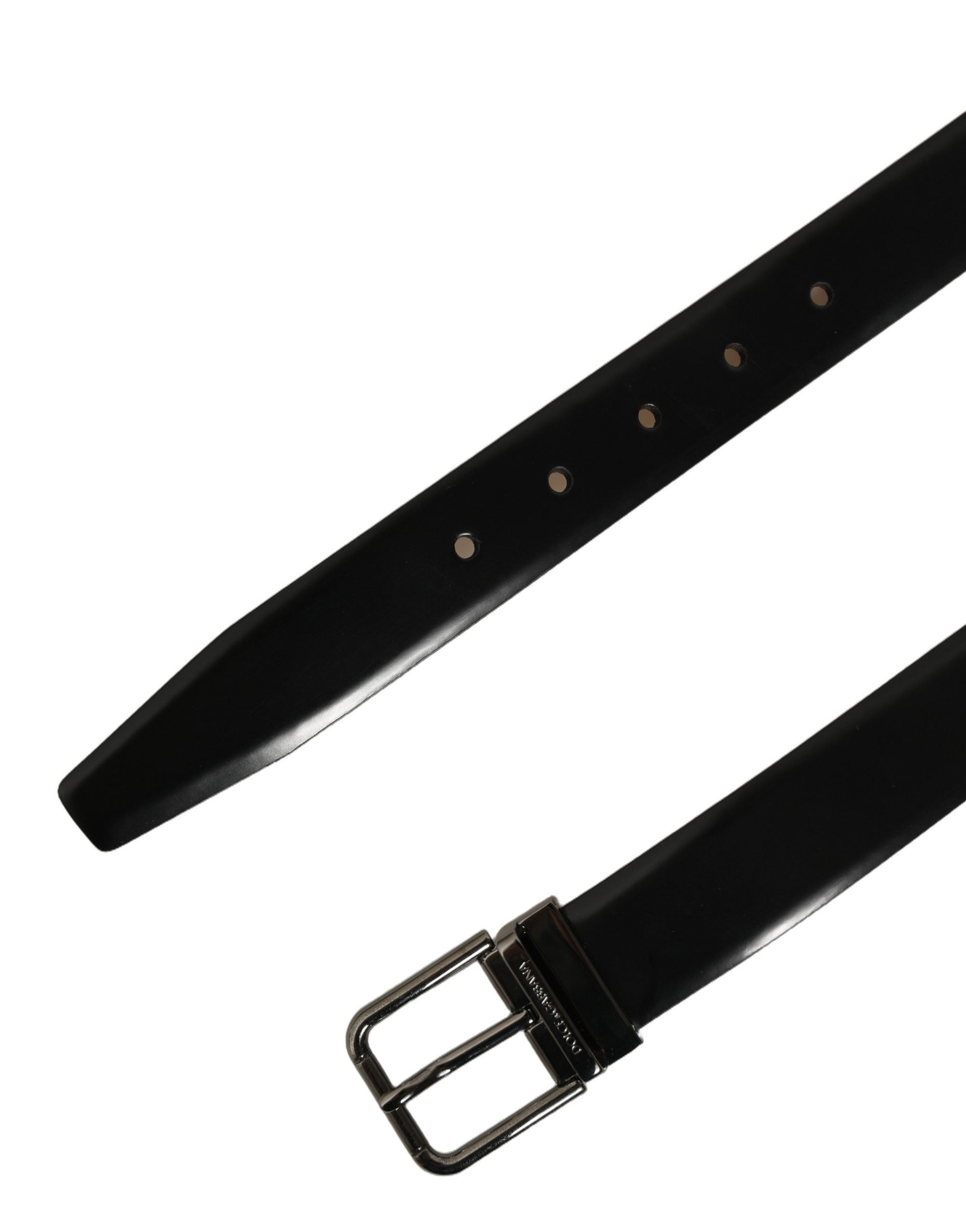 Dolce & Gabbana Black Calf Leather Belt - Timeless Luxury Accessory