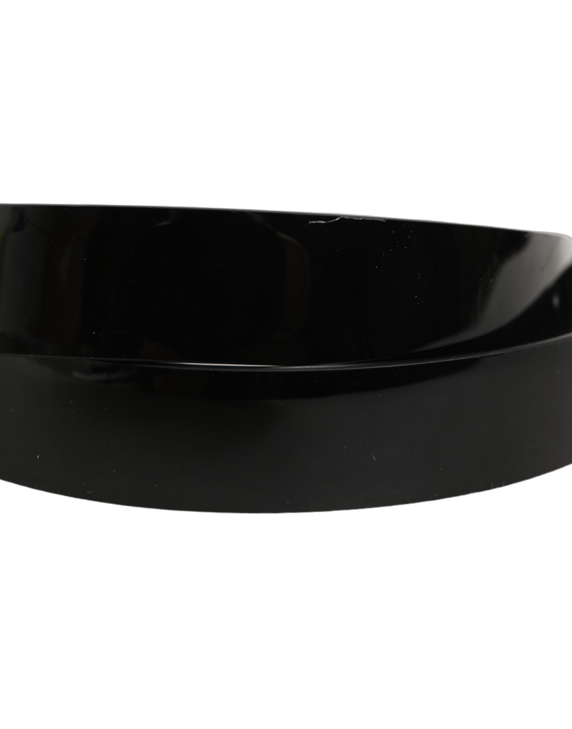 Dolce & Gabbana Black Leather Belt with Silver Buckle - Luxury Accessory