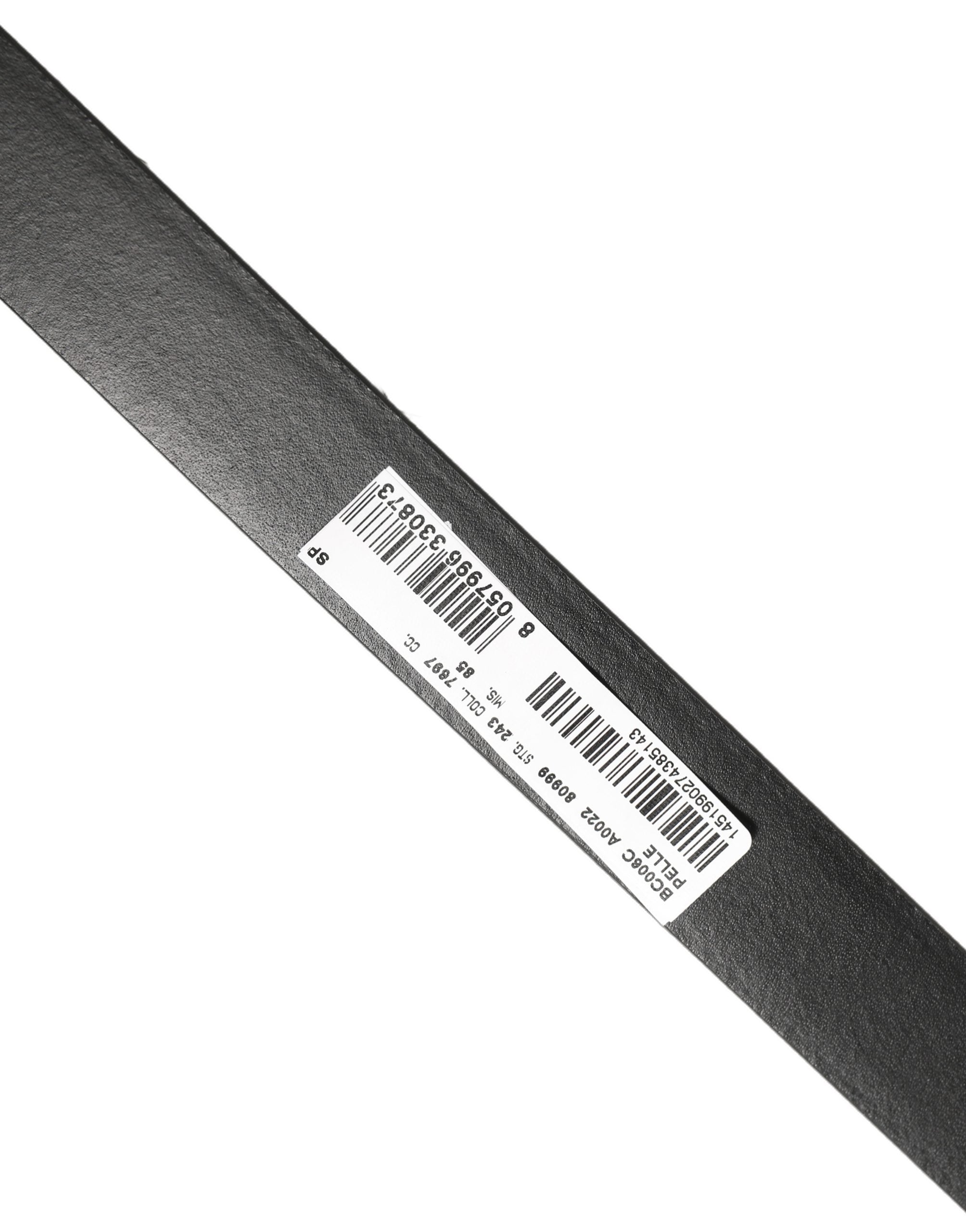 Dolce & Gabbana Black Leather Belt with Silver Buckle - Luxury Redefined