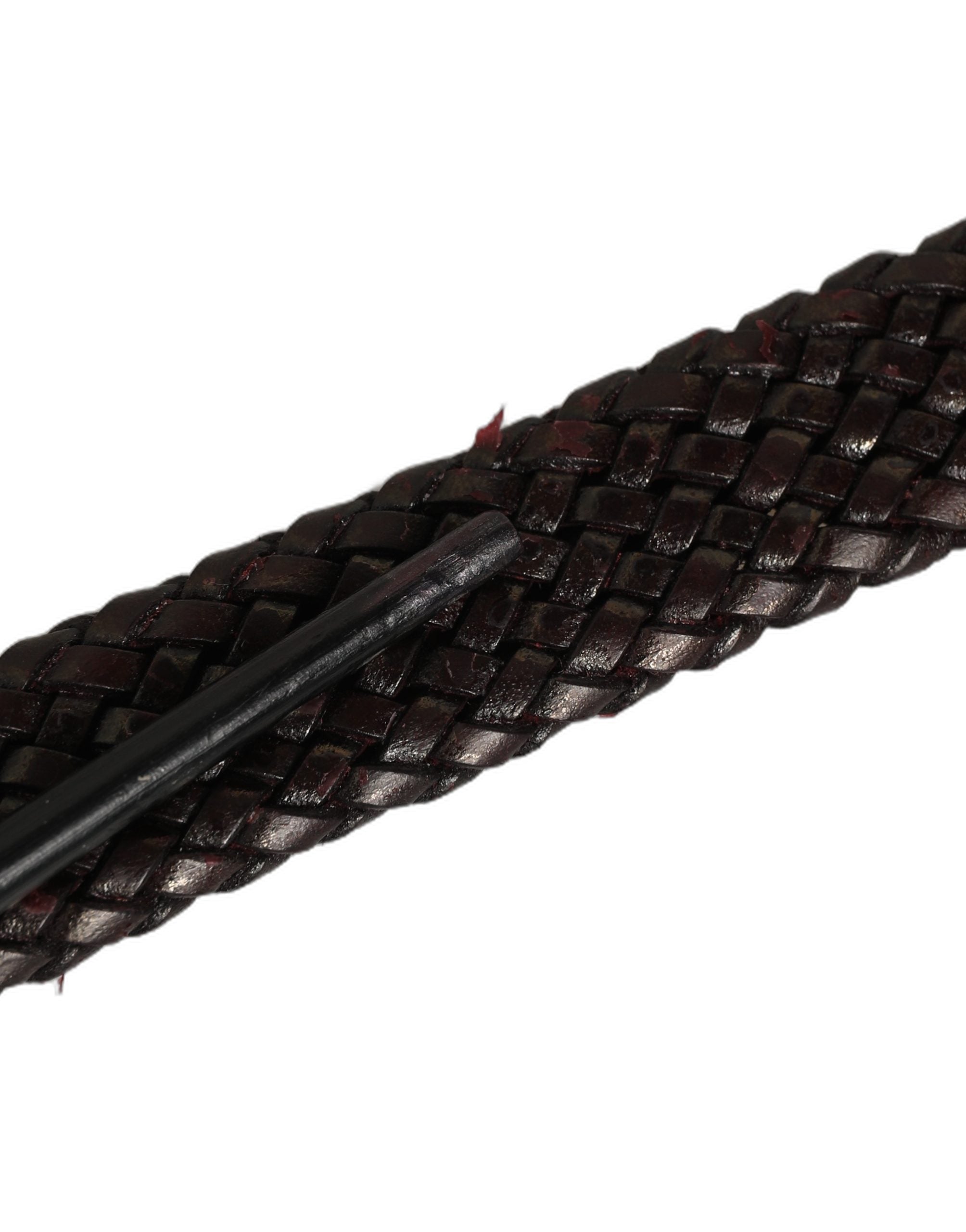 Dolce & Gabbana Dark Brown Woven Leather Belt - Timeless Elegance