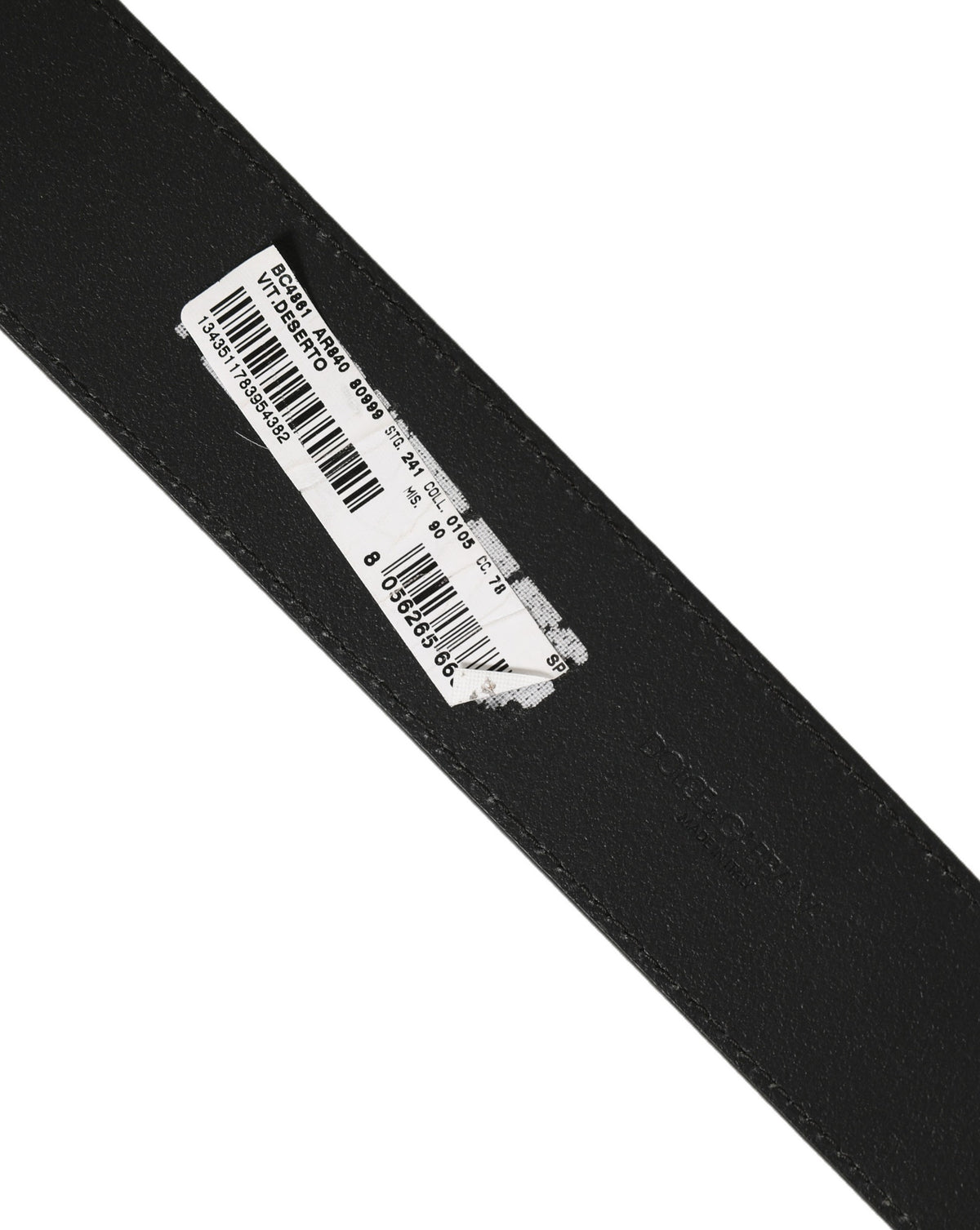Dolce & Gabbana Black Leather Anchor Logo Belt - Timeless Luxury