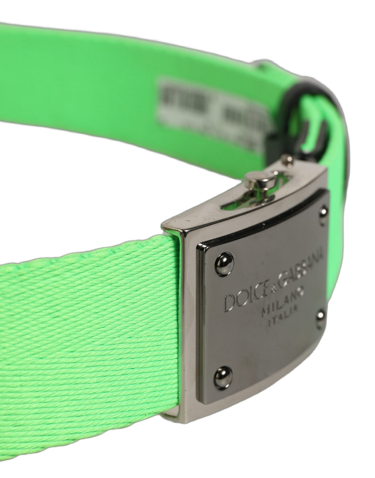 Dolce & Gabbana Neon Green Canvas Belt - Luxury Statement Accessory