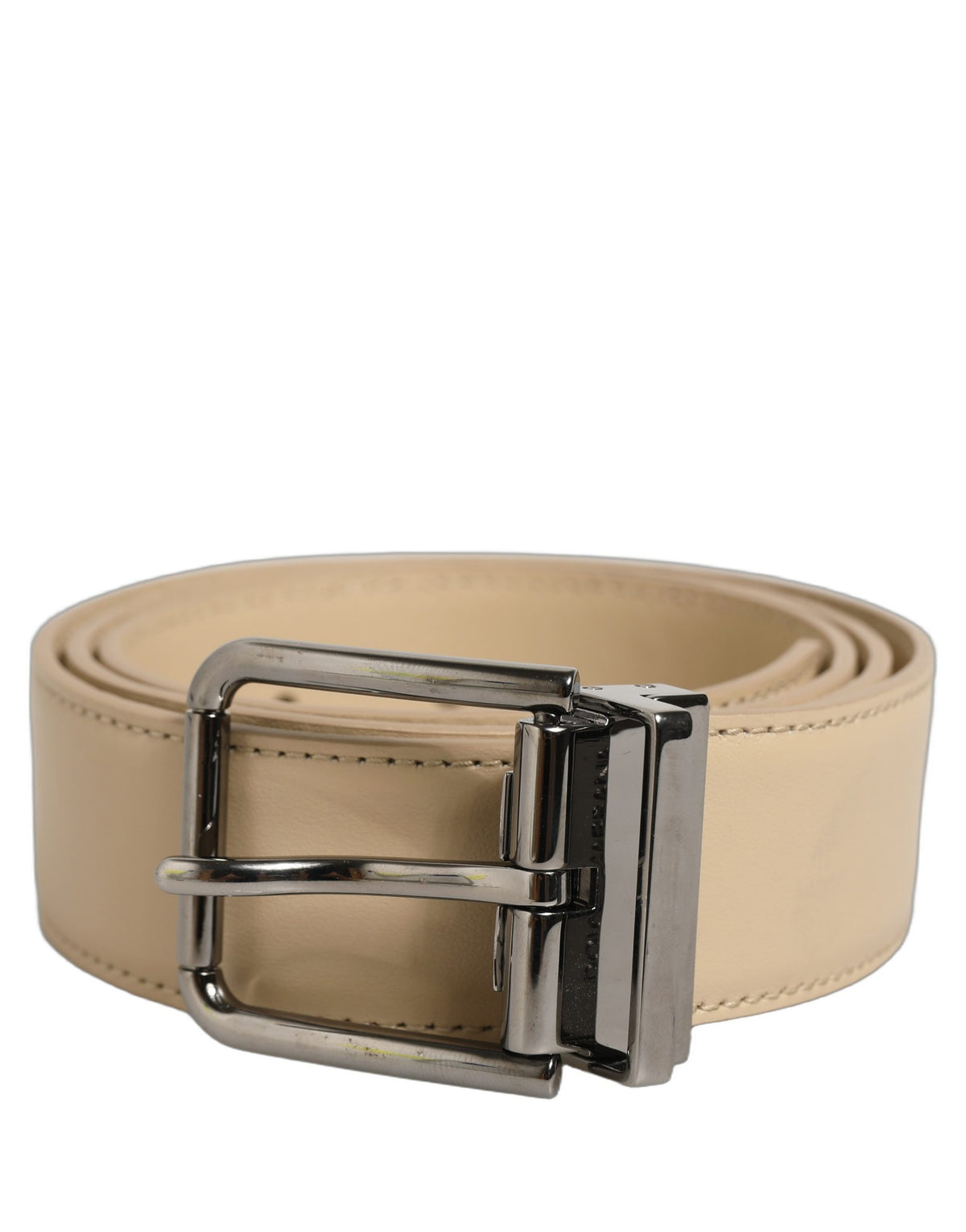 Dolce & Gabbana Beige Leather Belt - Timeless Luxury Accessory