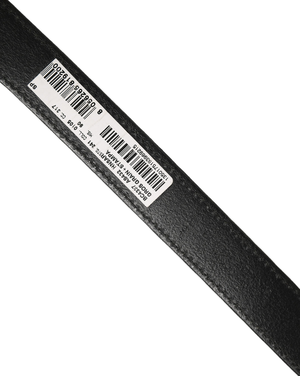 Dolce & Gabbana Black Fabric Leather Barcode Buckle Belt