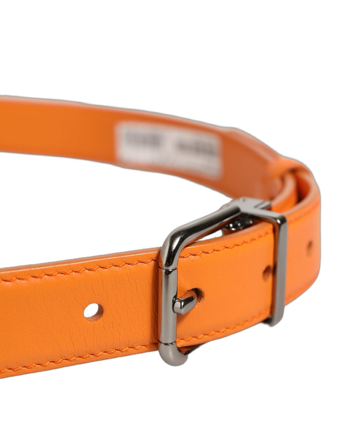 Dolce & Gabbana Orange Leather Belt - Exquisite Luxury Accessory