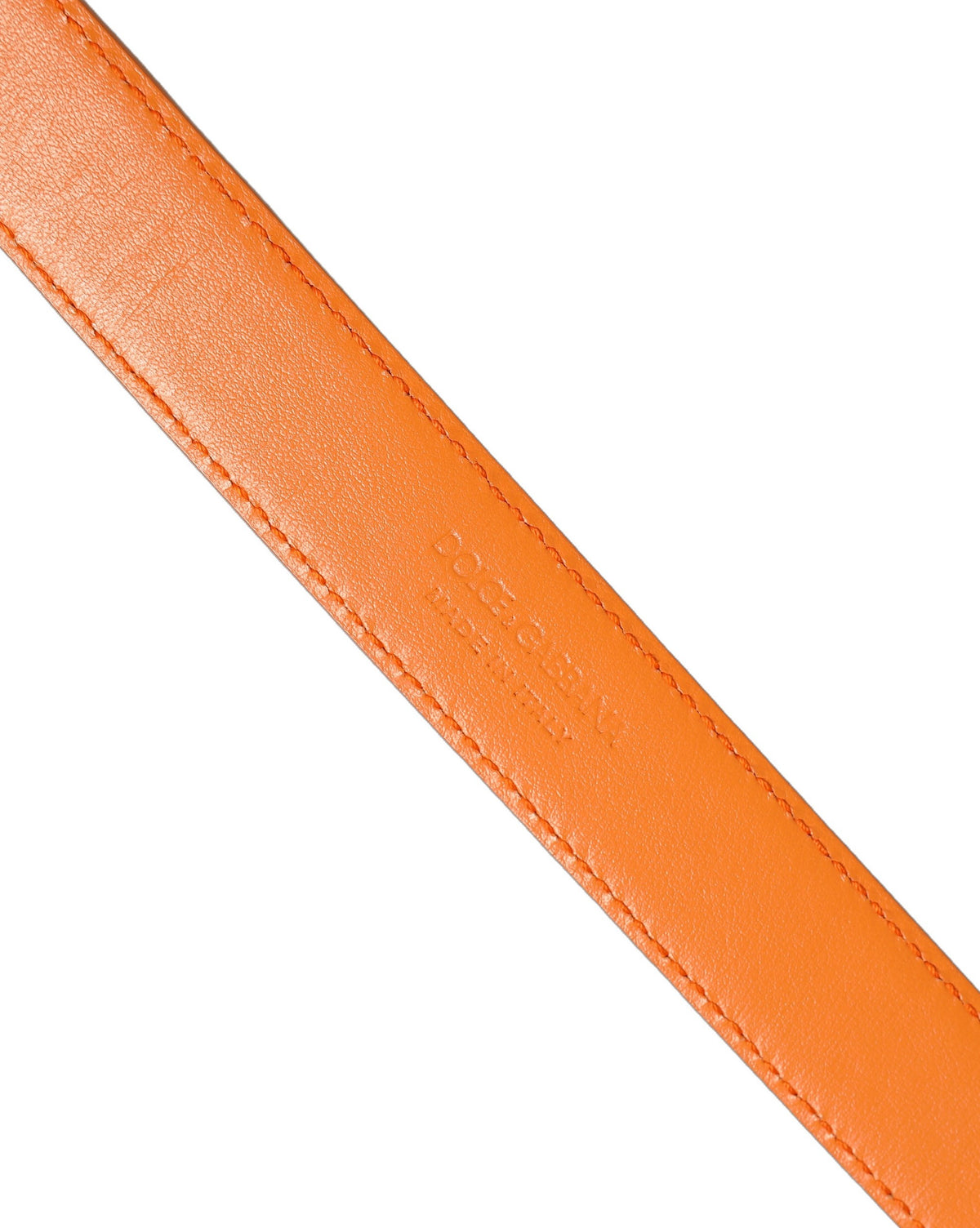 Dolce & Gabbana Orange Leather Belt - Exquisite Italian Luxury