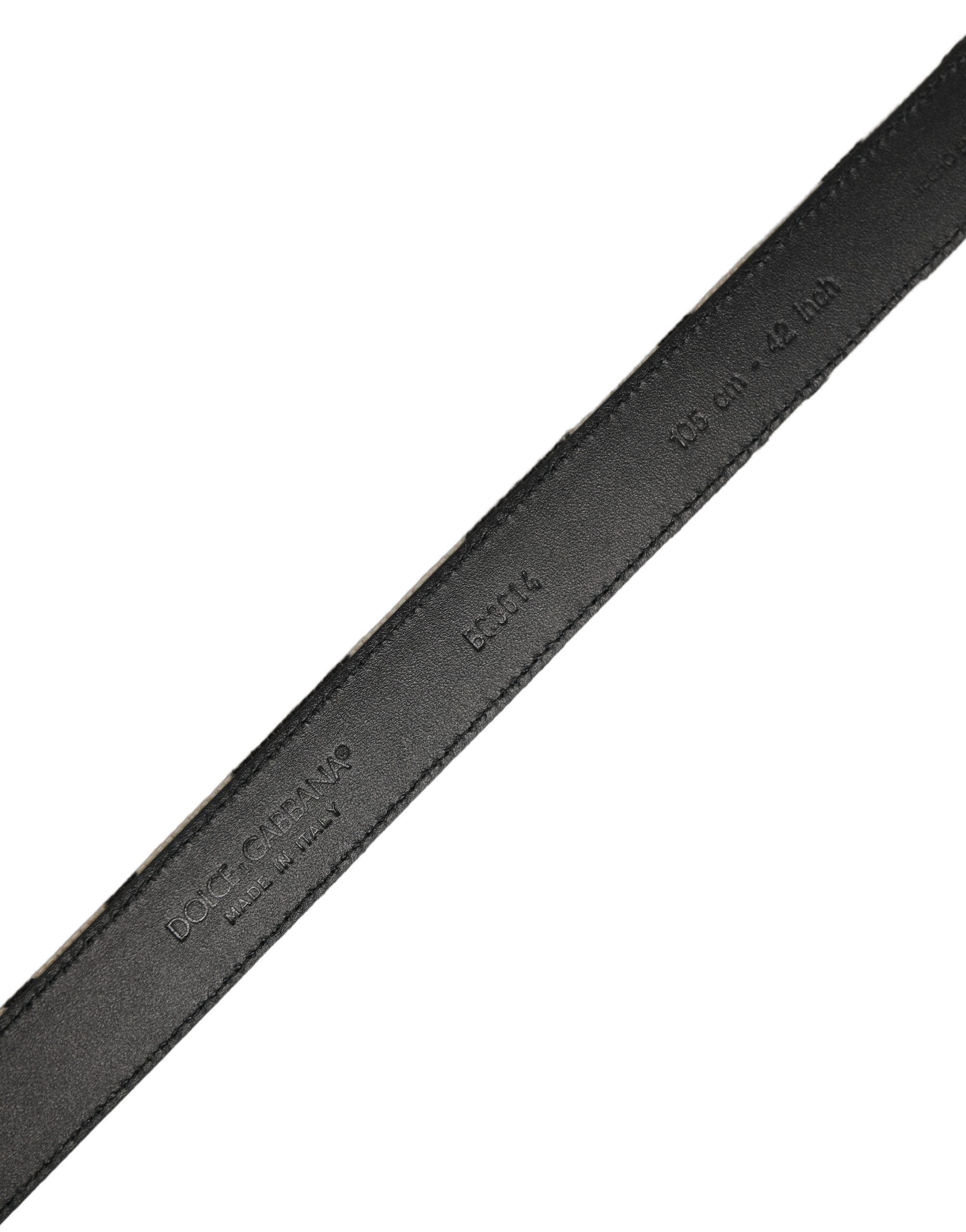 Dolce & Gabbana Canvas and Leather Buckle Belt - Timeless Luxury