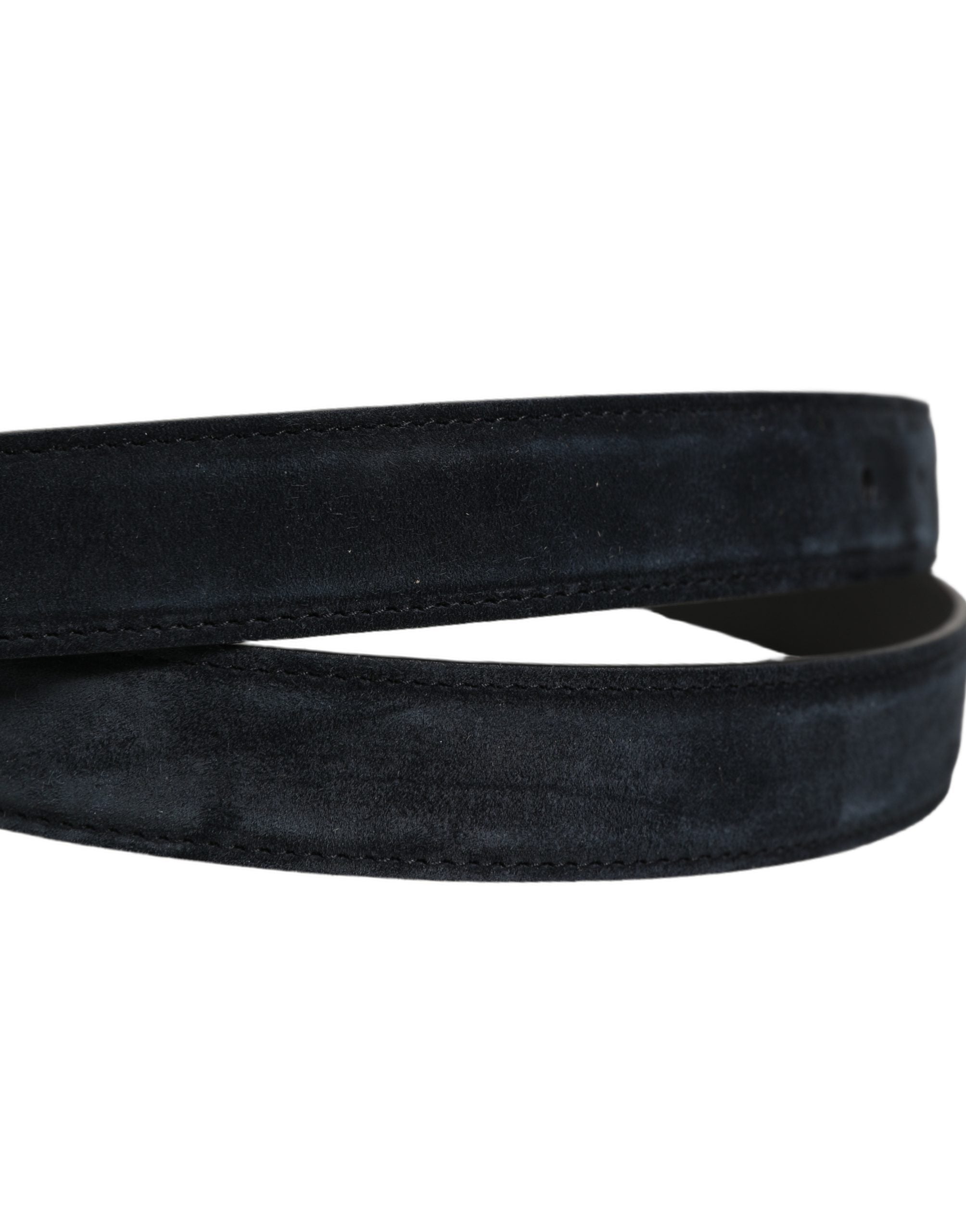 Dolce & Gabbana Black Leather Belt with Gold Tone Buckle