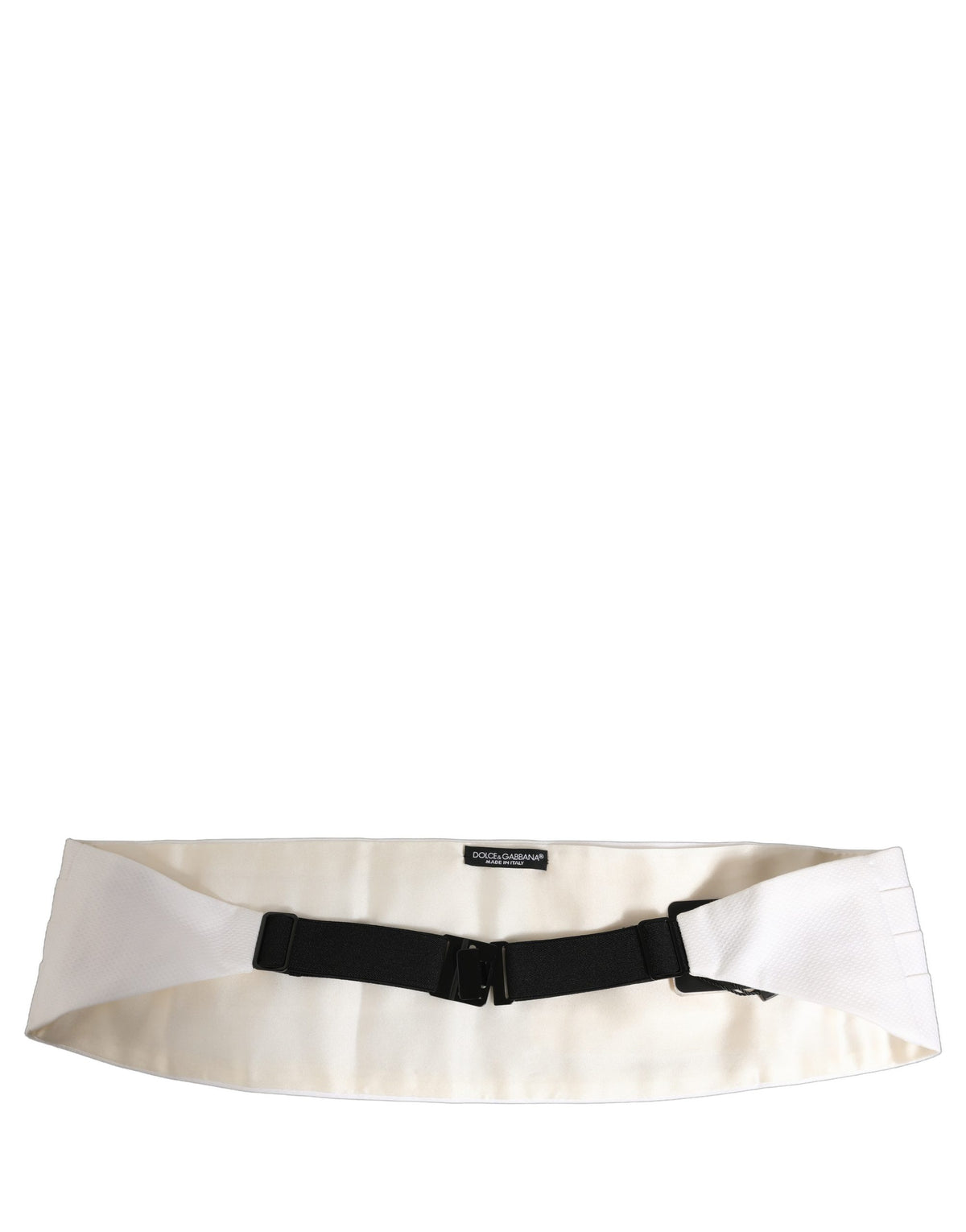 Dolce & Gabbana White Cotton Cummerbund - Timeless Elegance