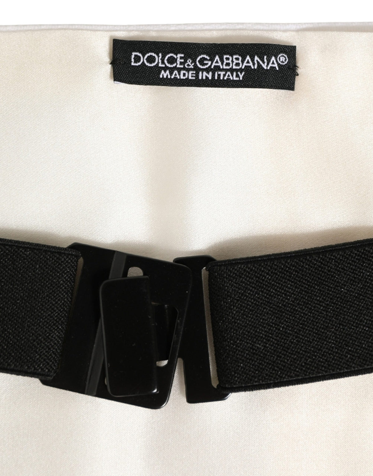 Dolce & Gabbana White Cotton Cummerbund - Timeless Elegance