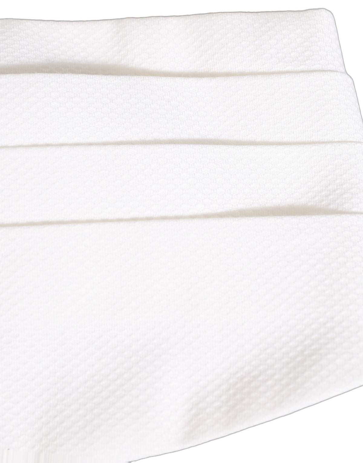 Dolce & Gabbana White Cotton Cummerbund - Timeless Luxury Accessory