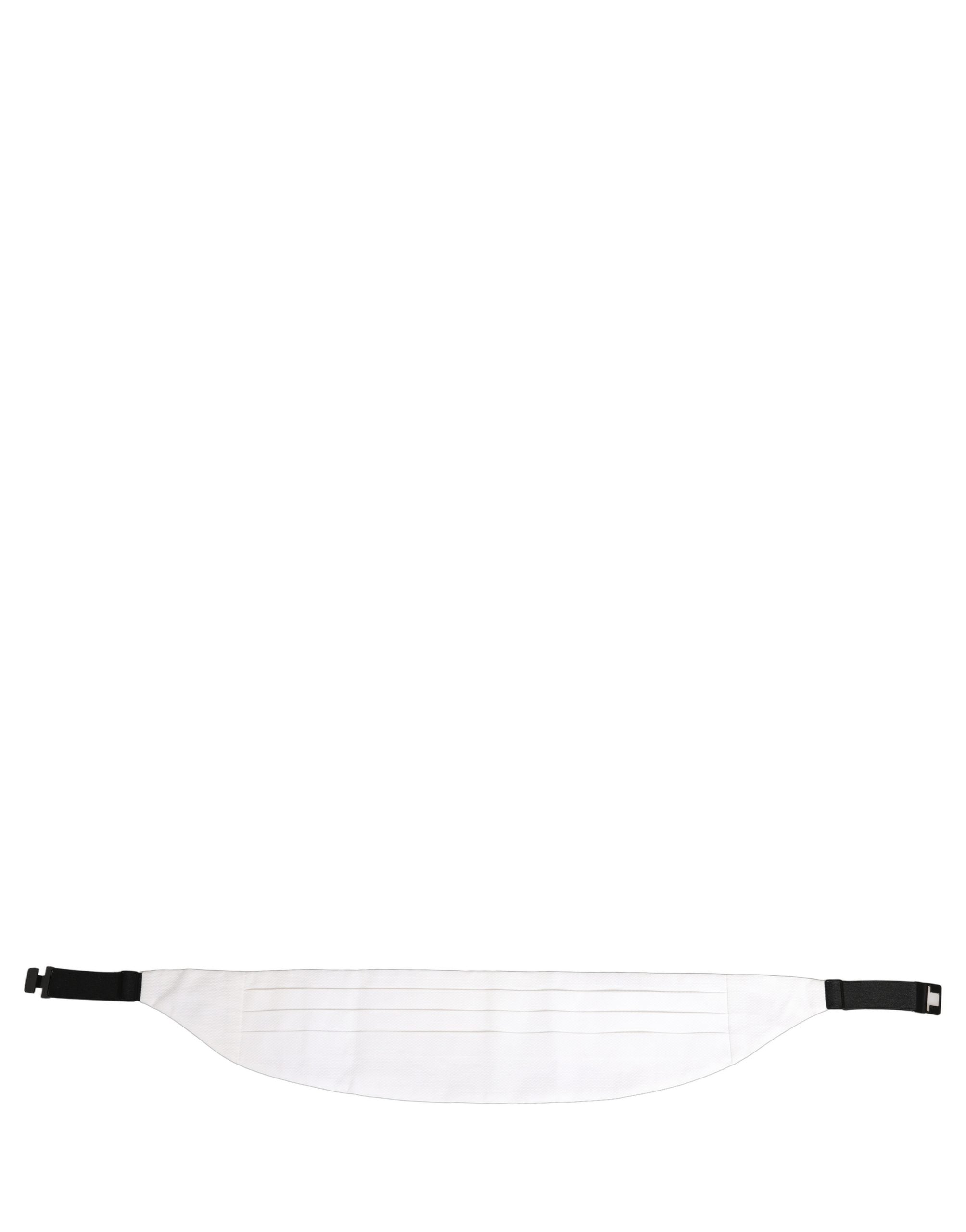 Dolce & Gabbana White Cotton Cummerbund - Elevate Your Elegance