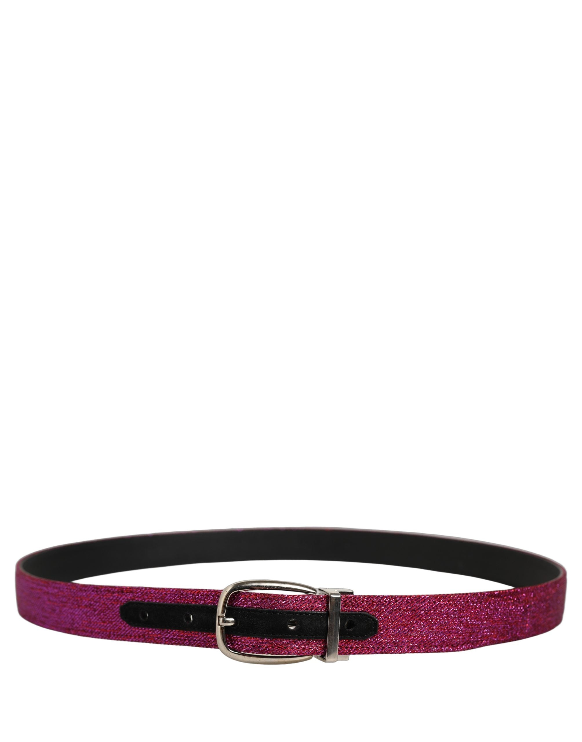 Dolce & Gabbana Fuchsia Glitter Belt - Exquisite Italian Luxury