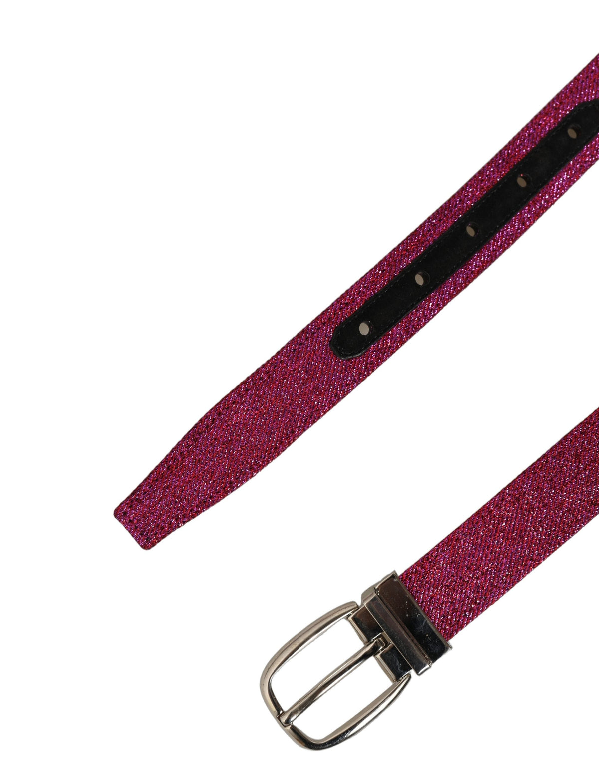 Dolce & Gabbana Fuchsia Glitter Belt - Exquisite Italian Luxury