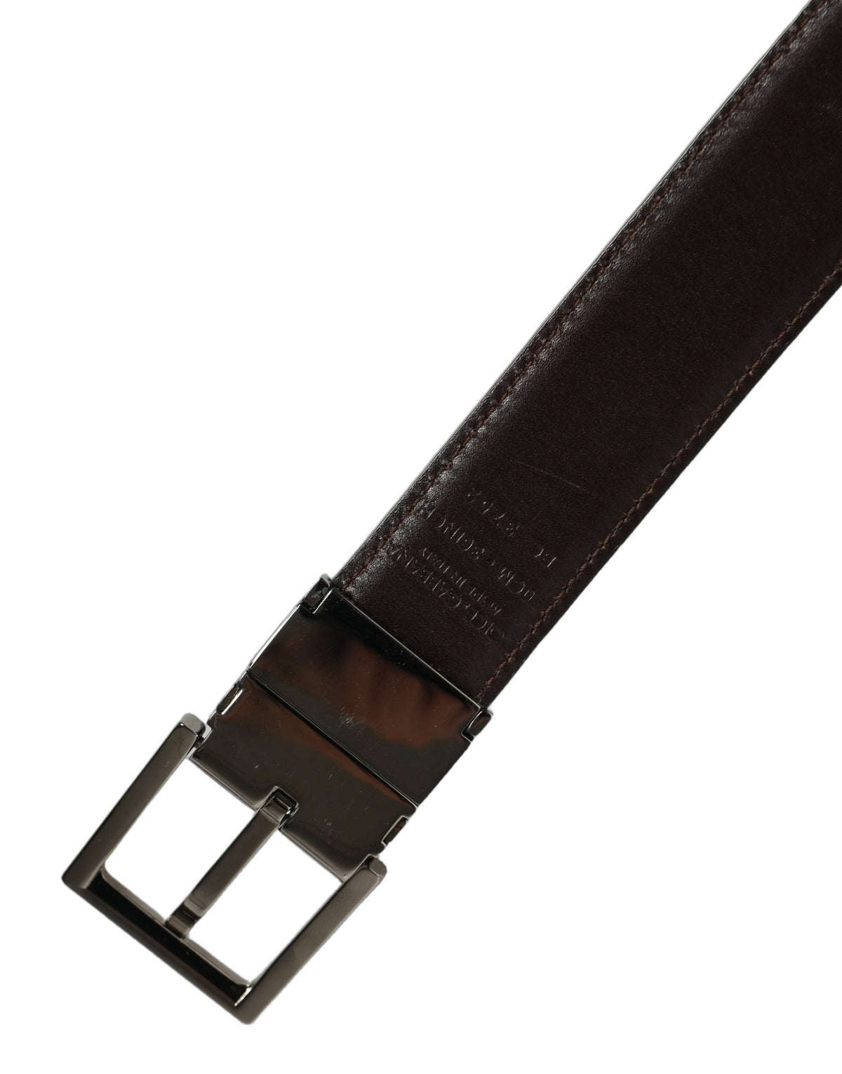 Dolce & Gabbana Black Leather Belt with Silver Buckle - Luxury Essential