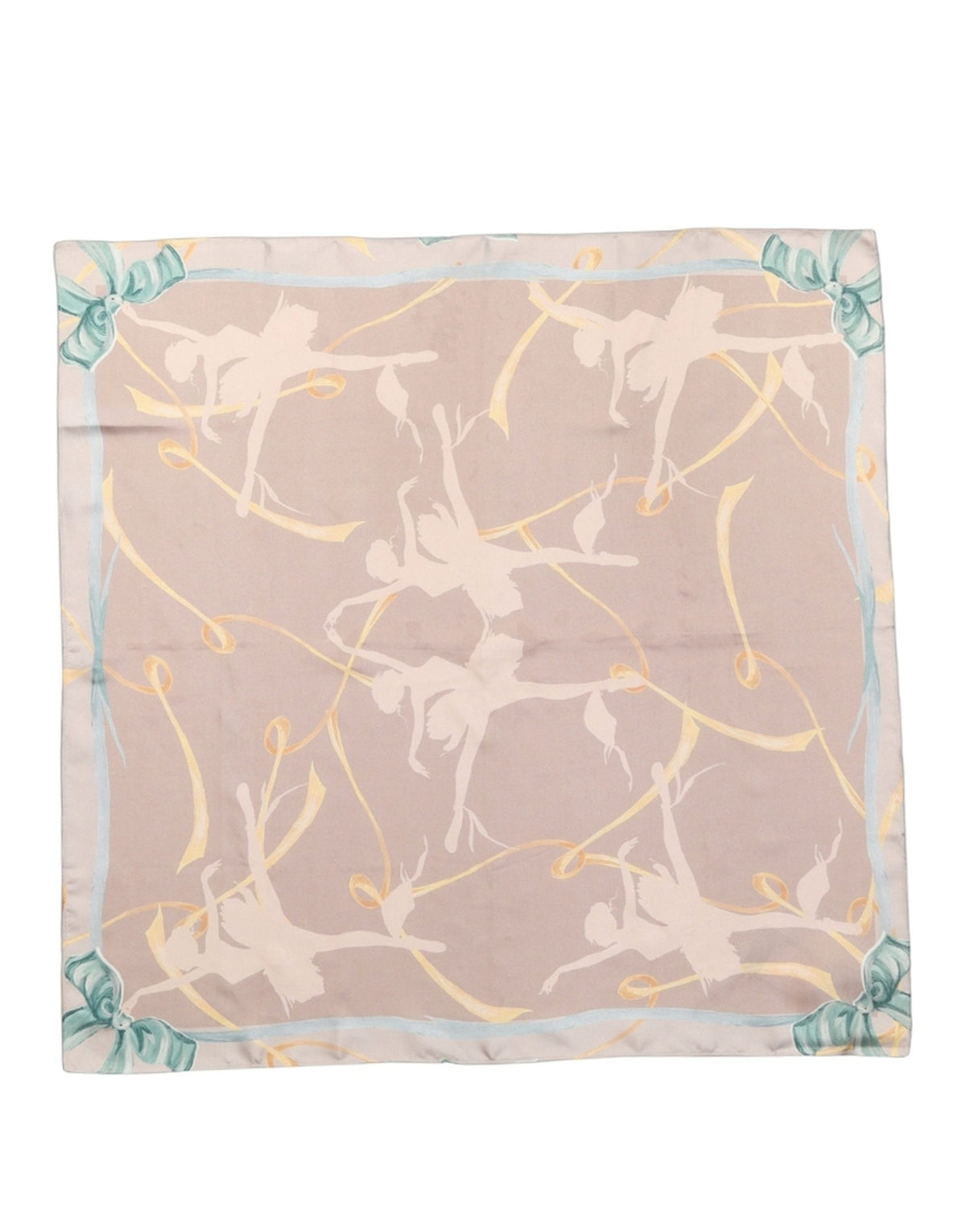 Dolce & Gabbana Multicolor Silk Ballerina Foulard Scarf