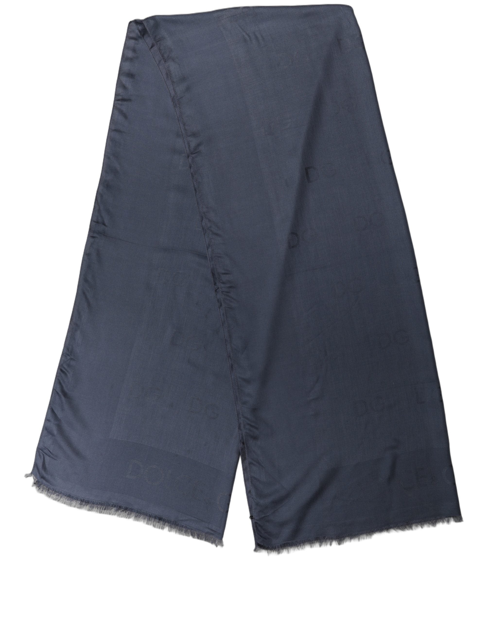 Dolce & Gabbana Dark Blue Lace Stole Scarf - Exquisite Luxury