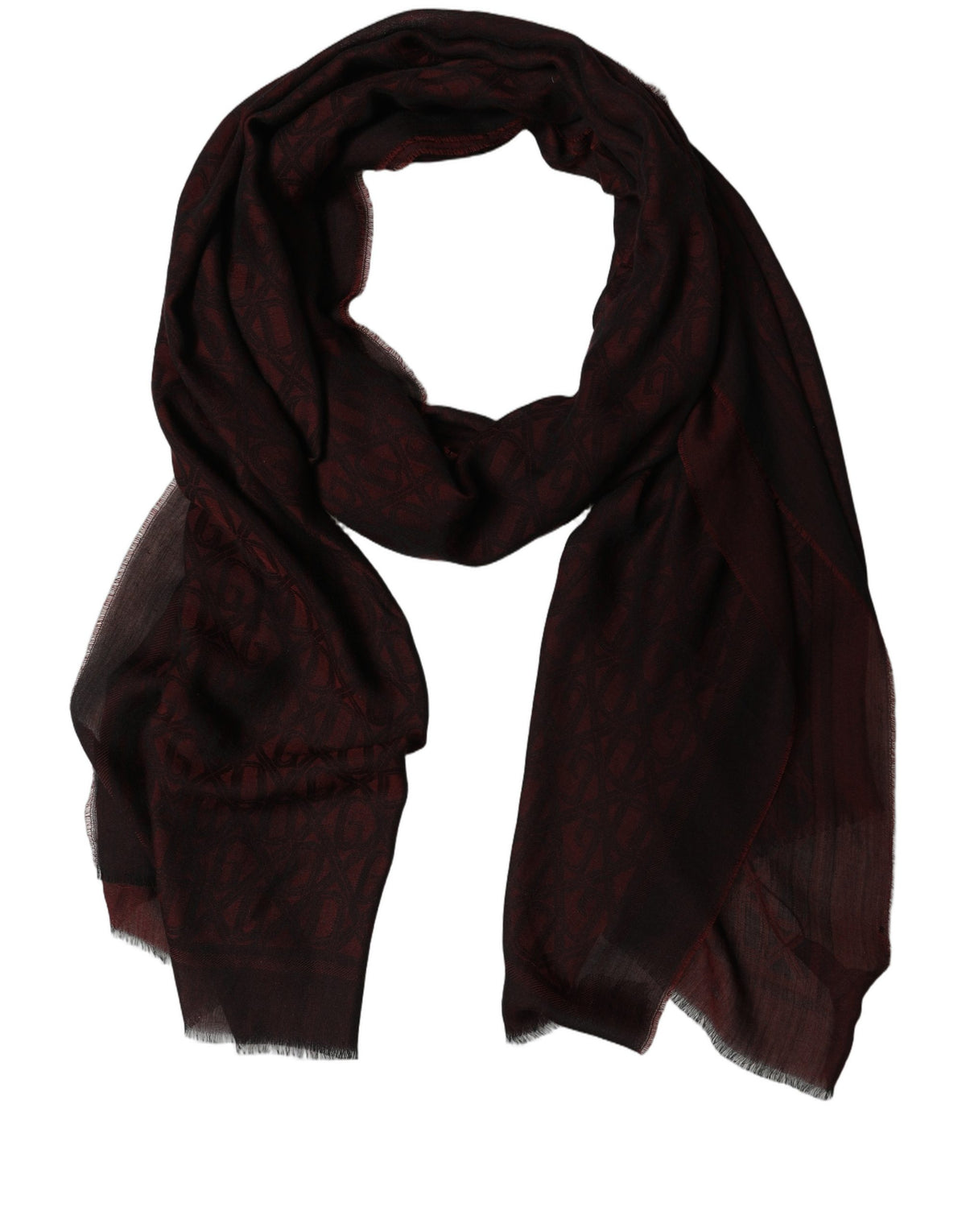 Dolce & Gabbana Dark Red Lace Stole Scarf - Exquisite Luxury