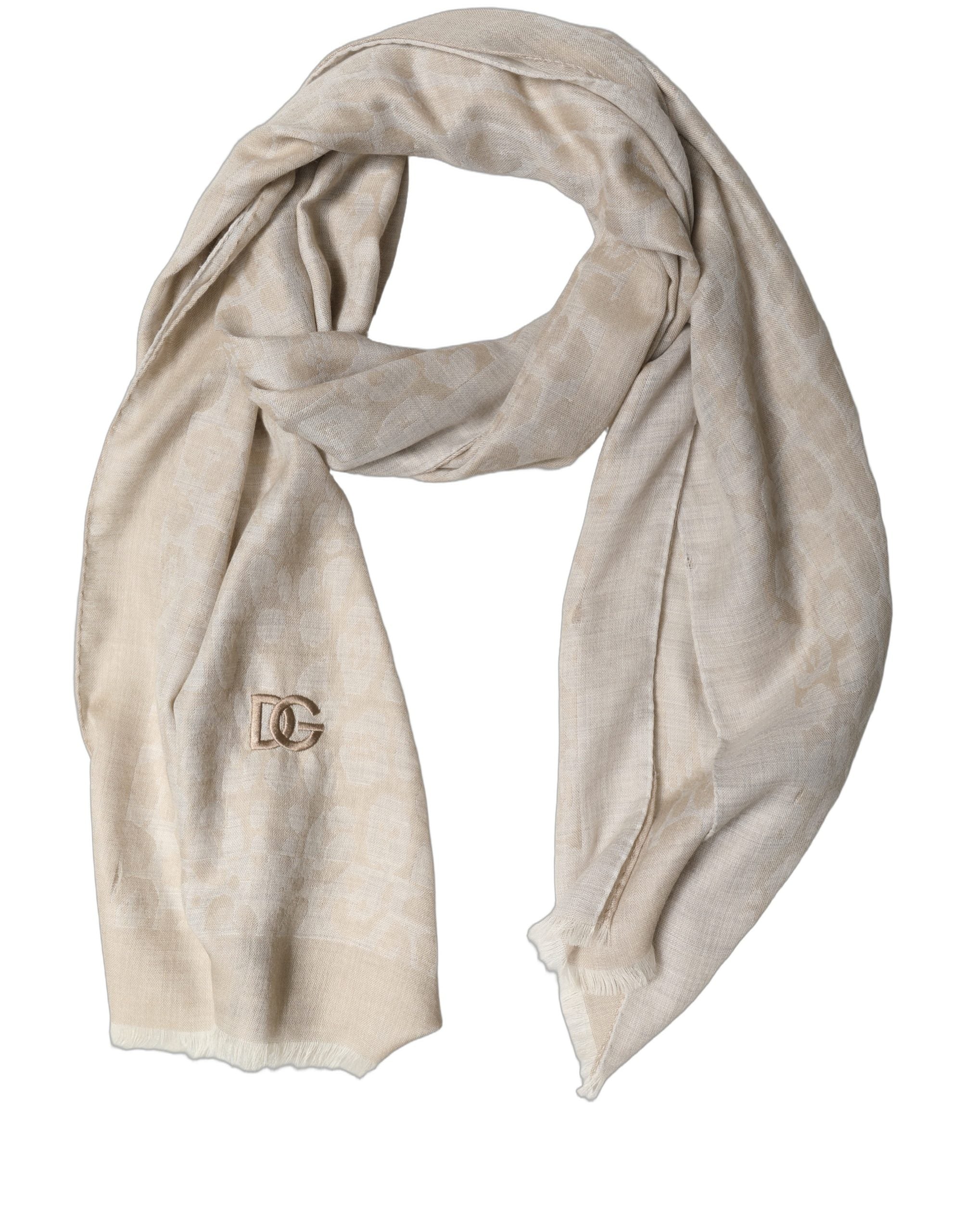 Dolce & Gabbana Lace Stole Scarf - Exquisite Silk Wool Blend