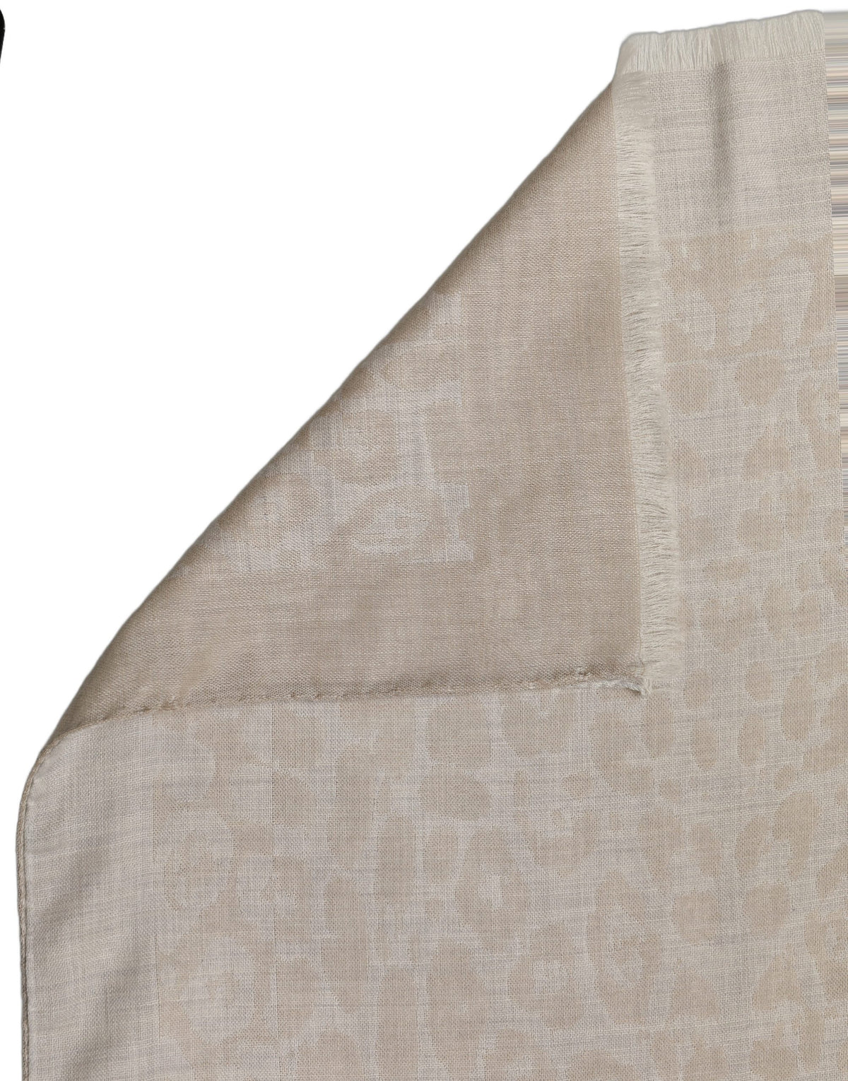Dolce & Gabbana Lace Stole Scarf in Beige Silk Wool Luxury