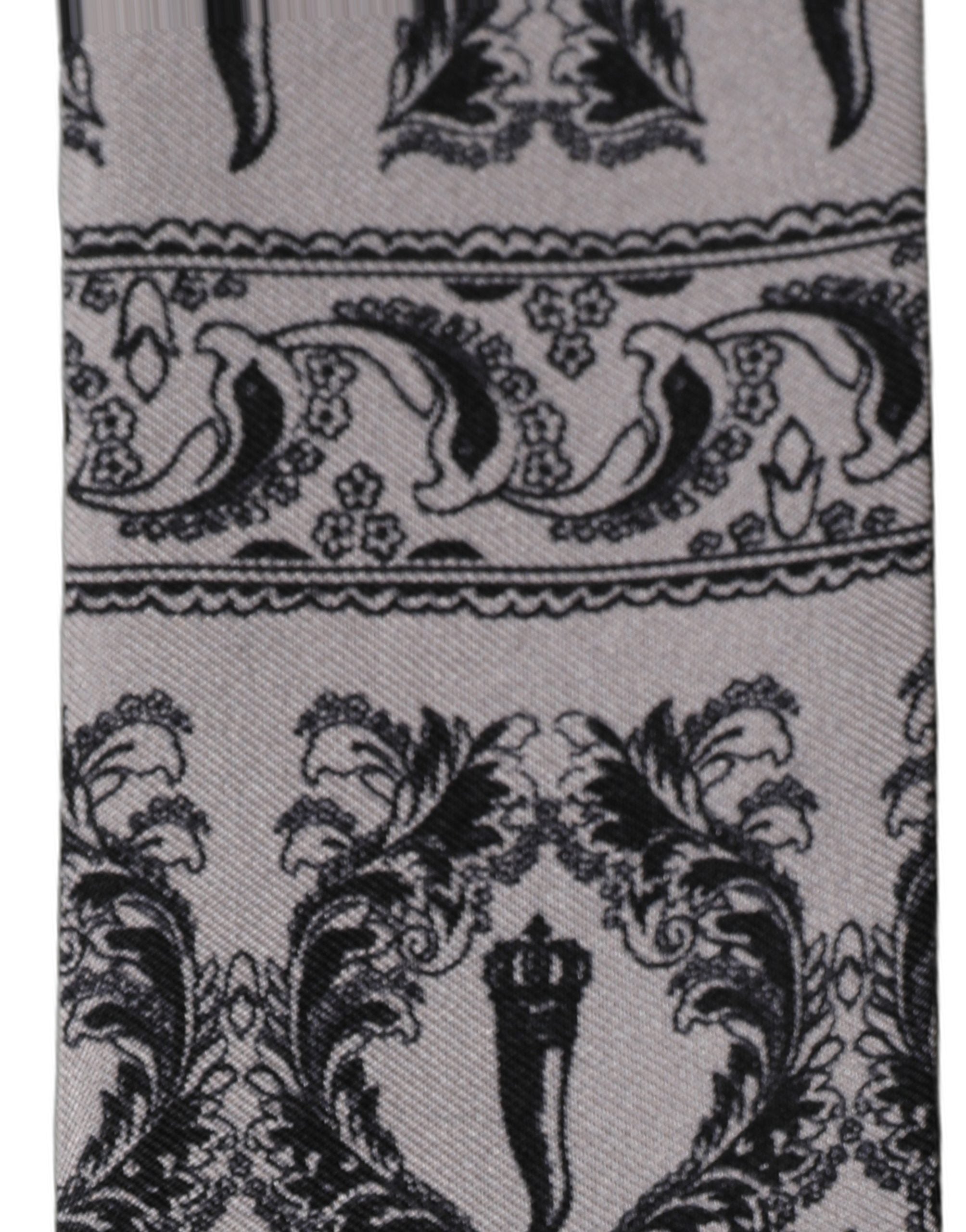 Dolce & Gabbana Silk Fringed Skinny Foulard Scarf - Luxury Accessory