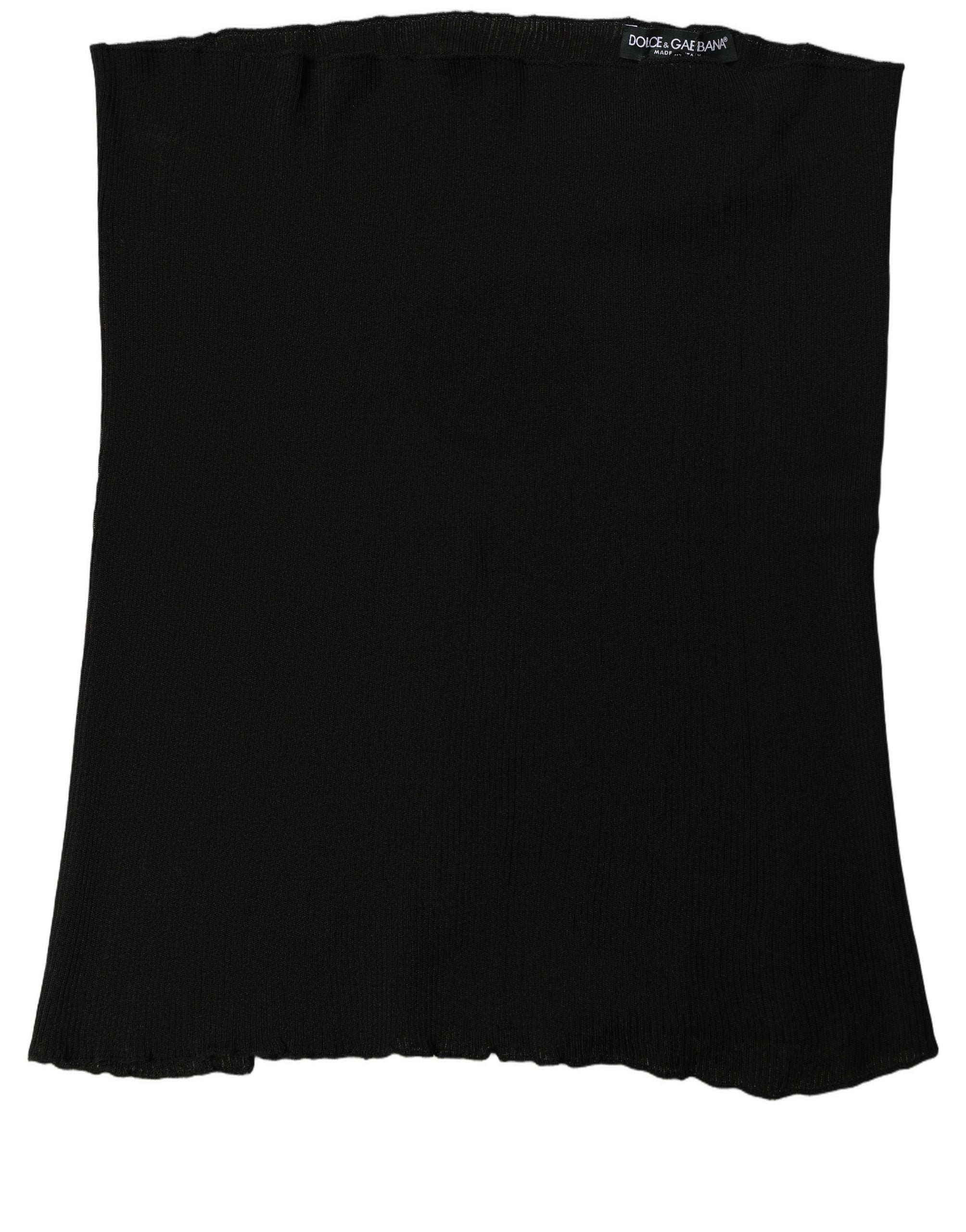 Dolce & Gabbana Black Viscose Neck Warmer Scarf - Luxury Fashion