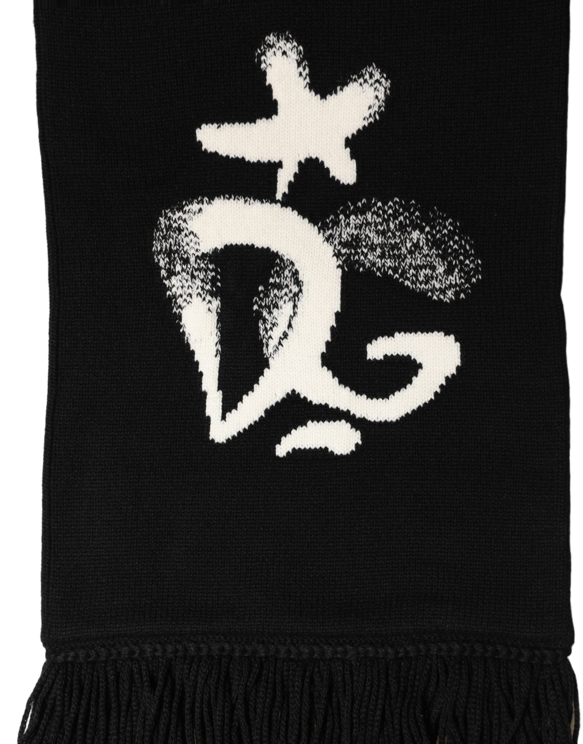 Dolce & Gabbana Black Cashmere Foulard Scarf - Luxury Accessory