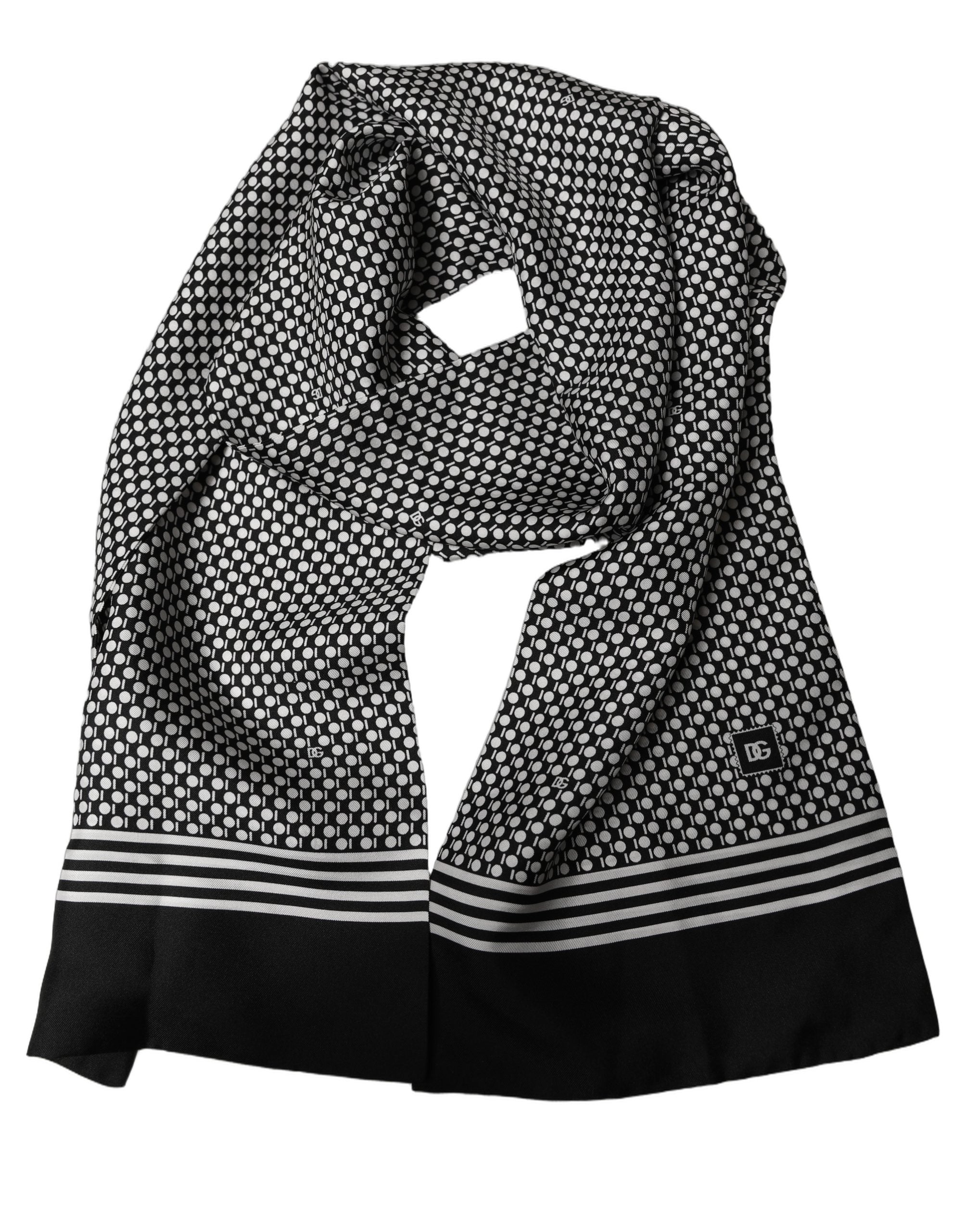 Dolce & Gabbana Geometric Silk Shawl Scarf - Timeless Luxury
