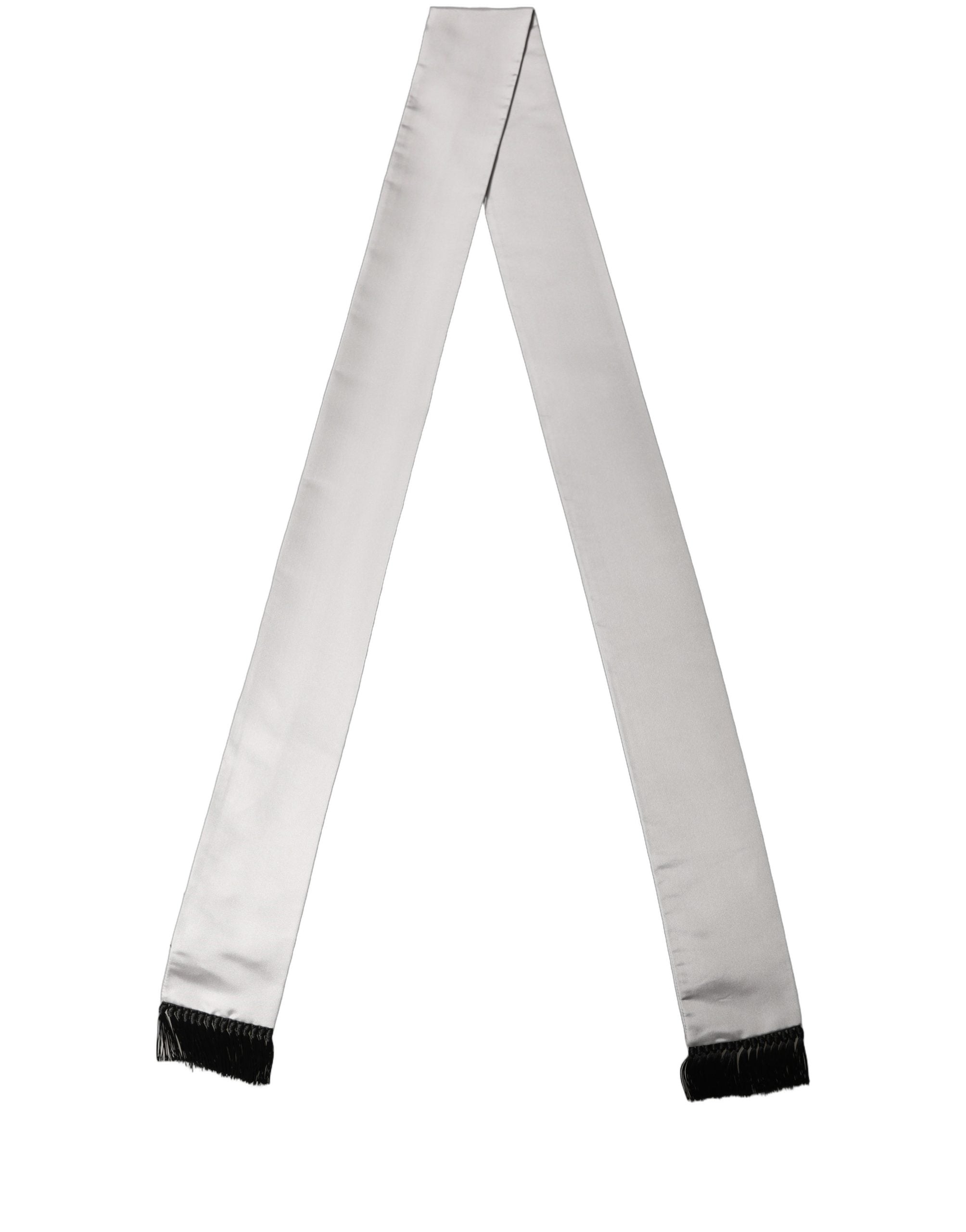 Dolce & Gabbana Silk Fringed Lace Stole - Timeless Luxury