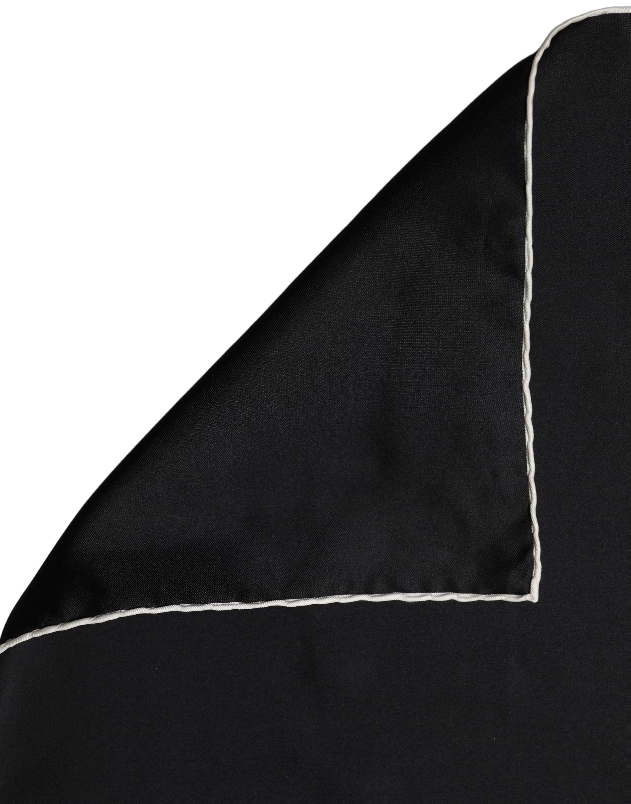 Dolce & Gabbana Black Silk Pocket Square - Timeless Elegance