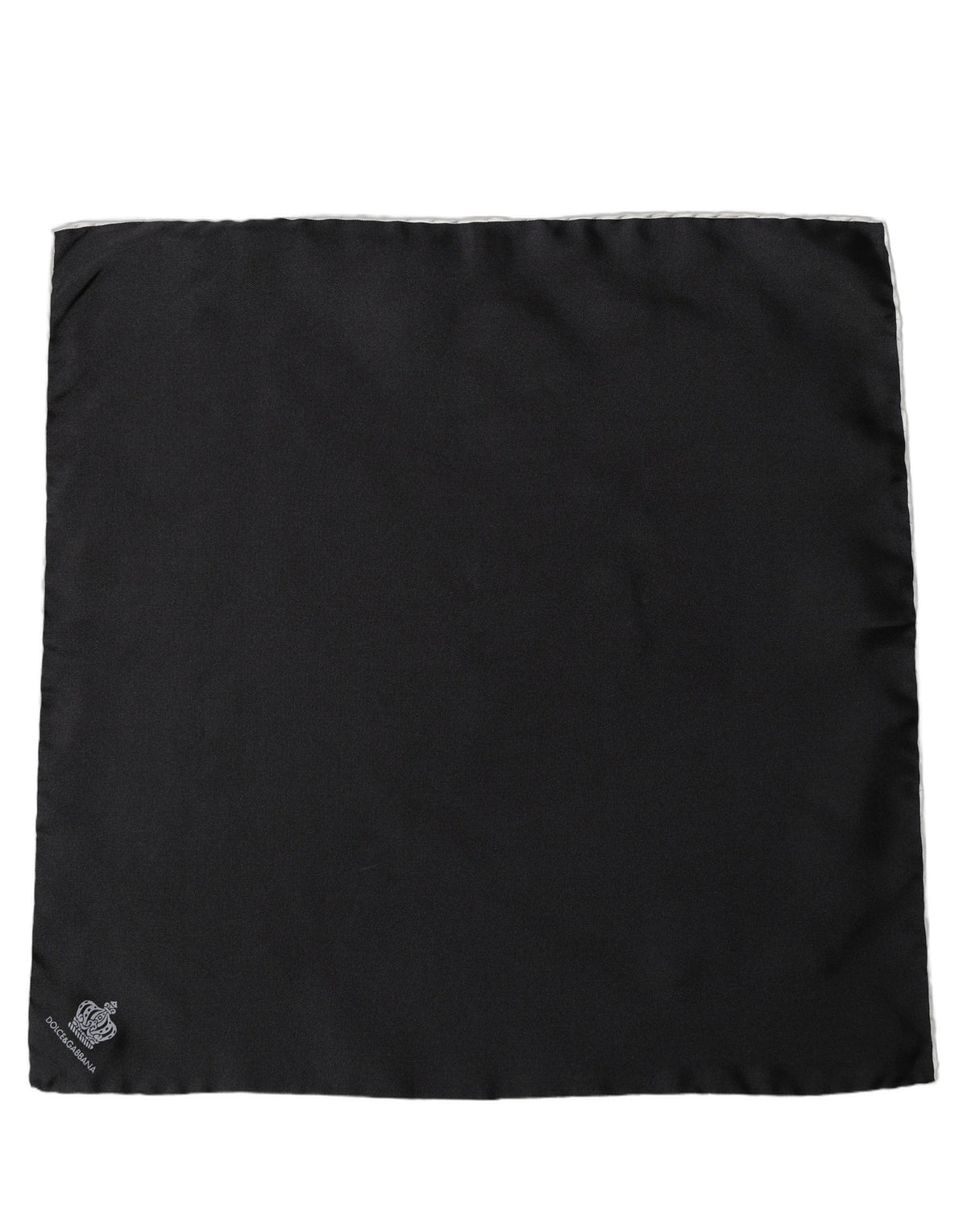 Dolce & Gabbana Black Silk Pocket Square - Timeless Elegance