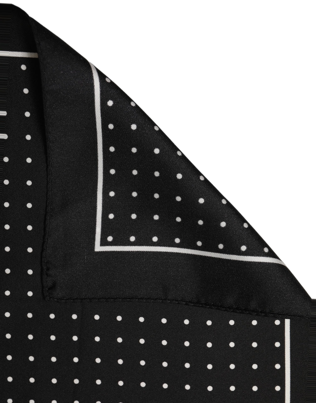 Dolce & Gabbana Silk Polka Dot Pocket Square Foulard Scarf