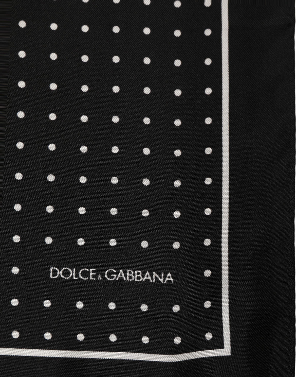 Dolce & Gabbana Black Silk Polka Dot Foulard Scarf - Luxury Elegance