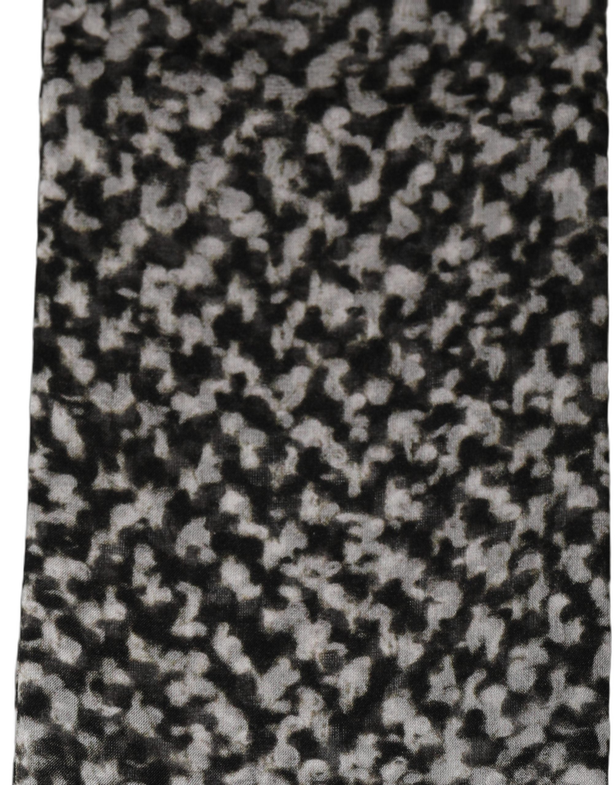 Dolce & Gabbana Black White Herringbone Silk Shawl Scarf
