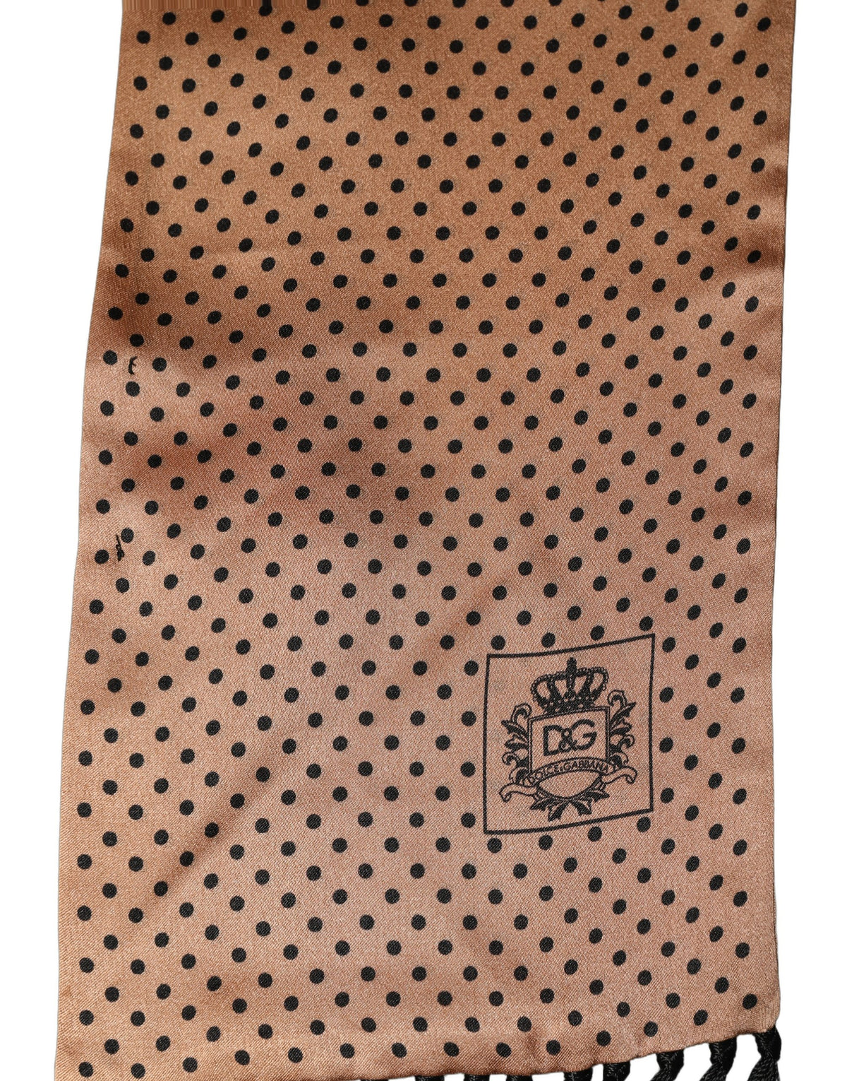 Dolce & Gabbana Silk Dotted Fringed Shawl Scarf - Timeless Elegance