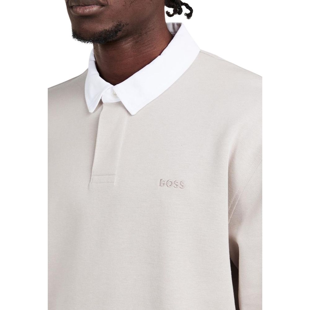 Hugo Boss Gray Cotton Polo Shirt - Timeless Luxury for All