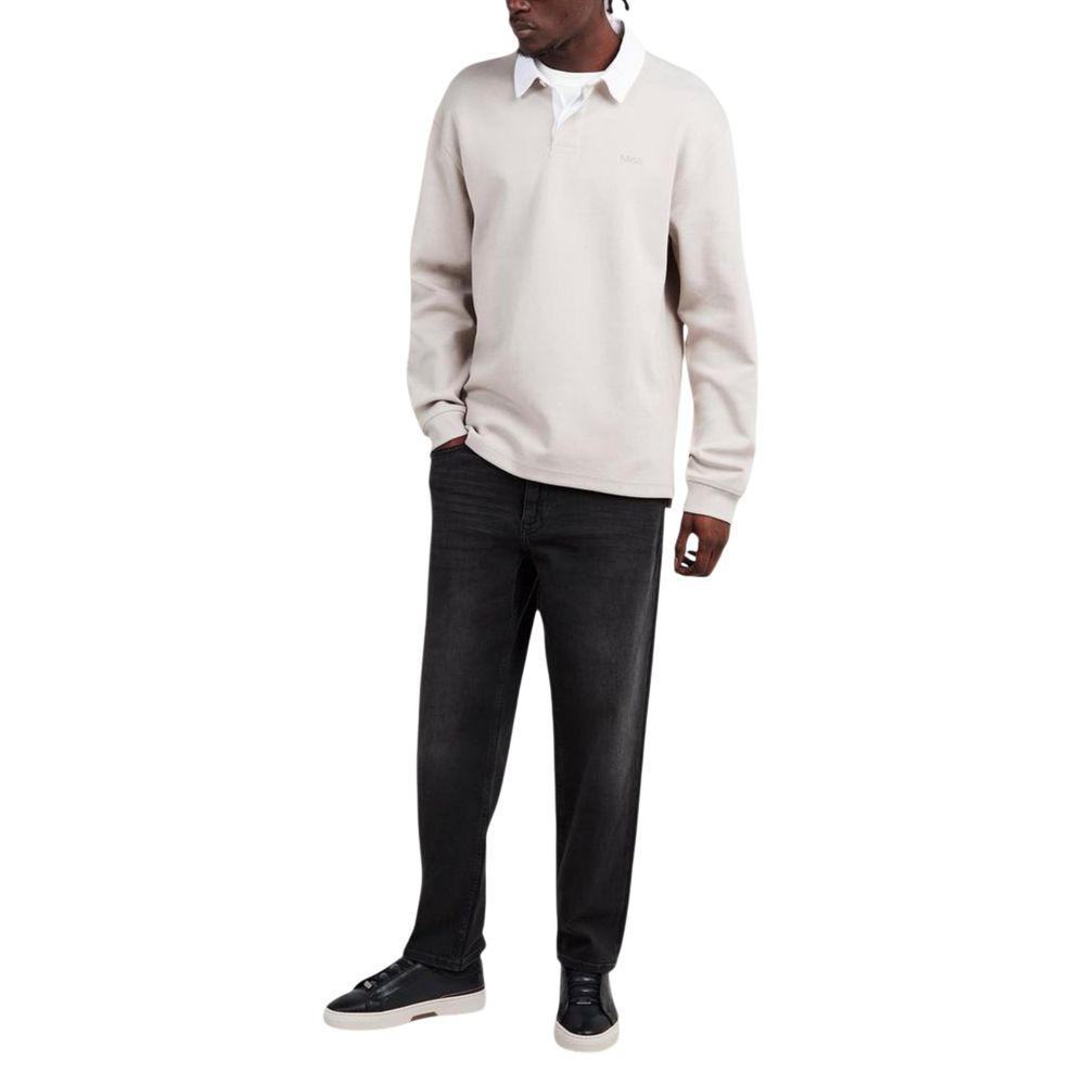 Hugo Boss Gray Cotton Polo Shirt - Timeless Elegance Redefined
