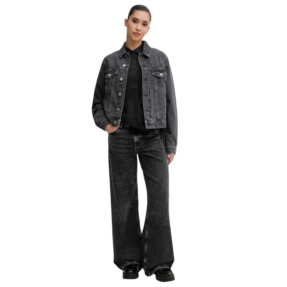 Karl Lagerfeld Black Recycled Cotton Relaxed Fit Jeans - Luxe Comfort