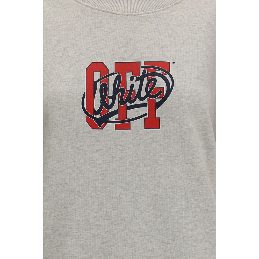 Off-White Oversized Cotton Sweatshirt - Timeless Luxury Redefined