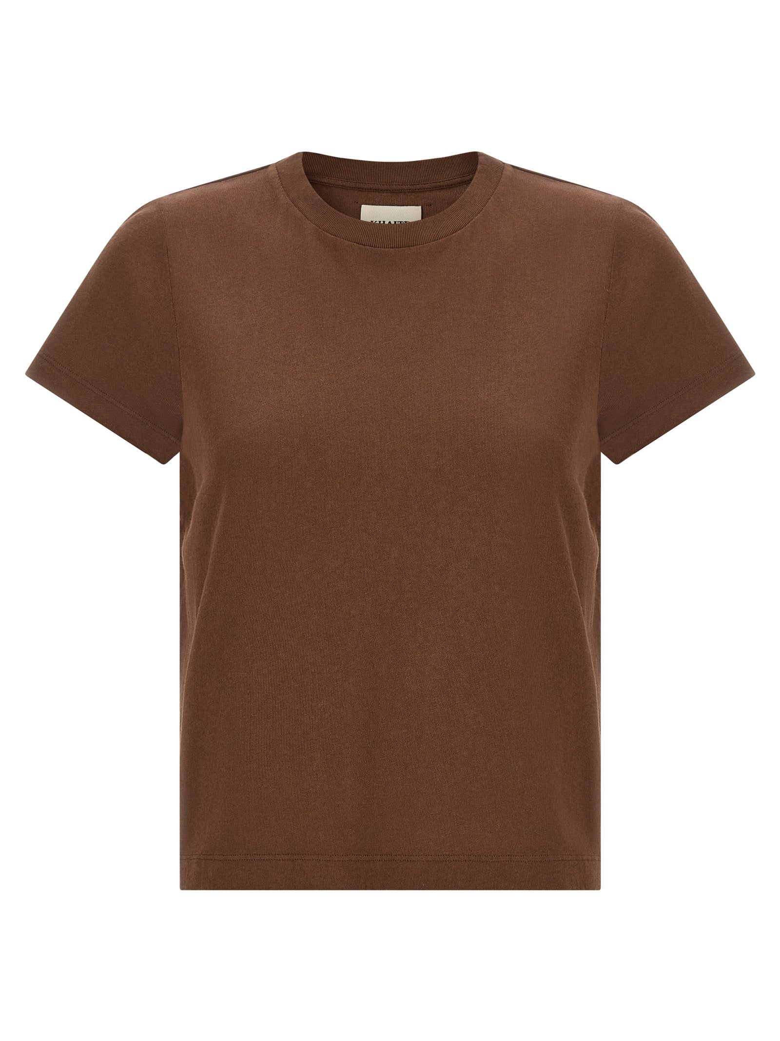 Khaite Emmylou Brown Cotton T-Shirt - Timeless Luxury Essential