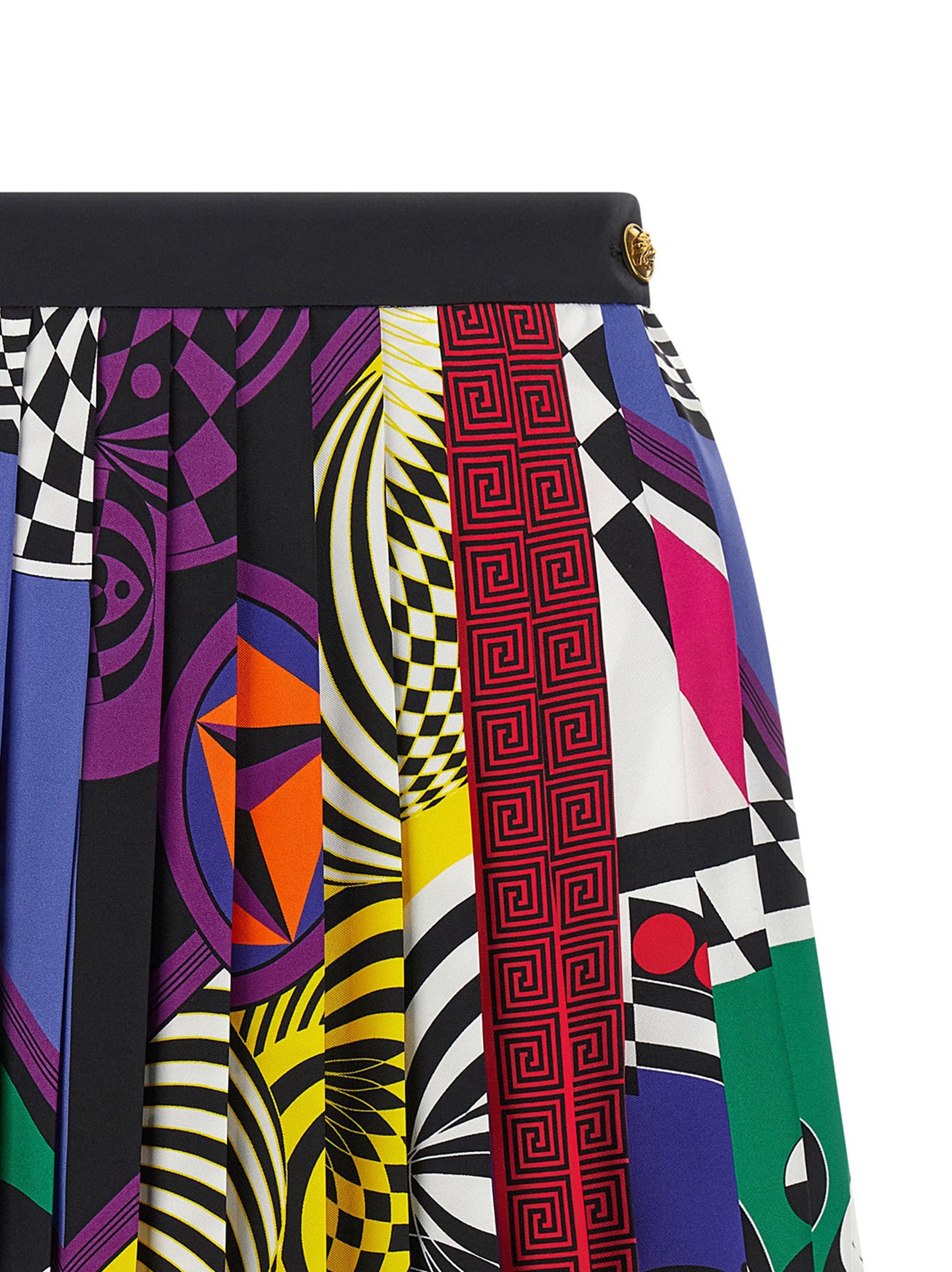 Versace Multicolor Silk Long Skirt - Haute Couture Elegance