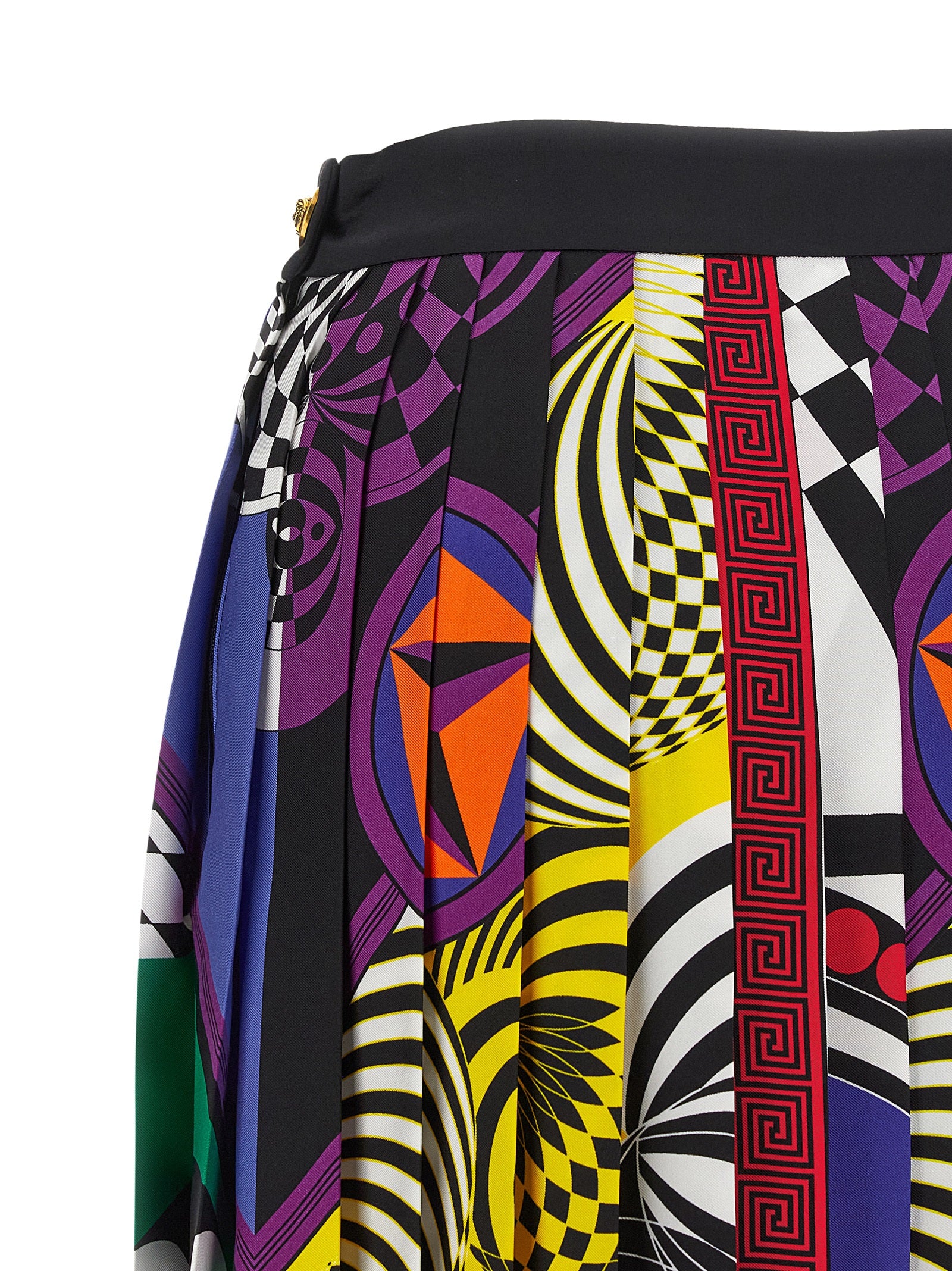 Versace Multicolor Silk Long Skirt - Haute Couture Elegance