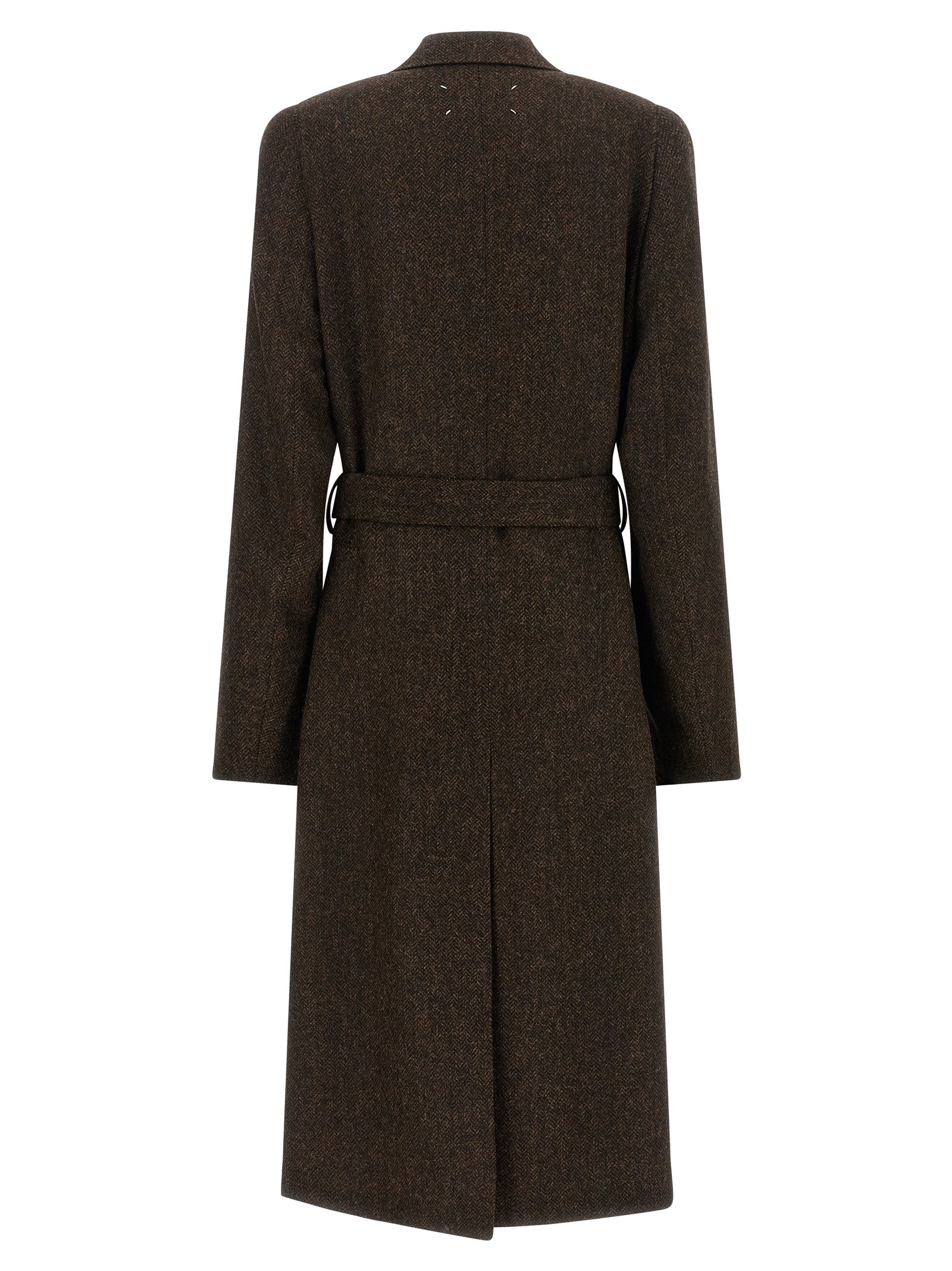 Maison Margiela Brown Wool Coat - Timeless Elegance Redefined