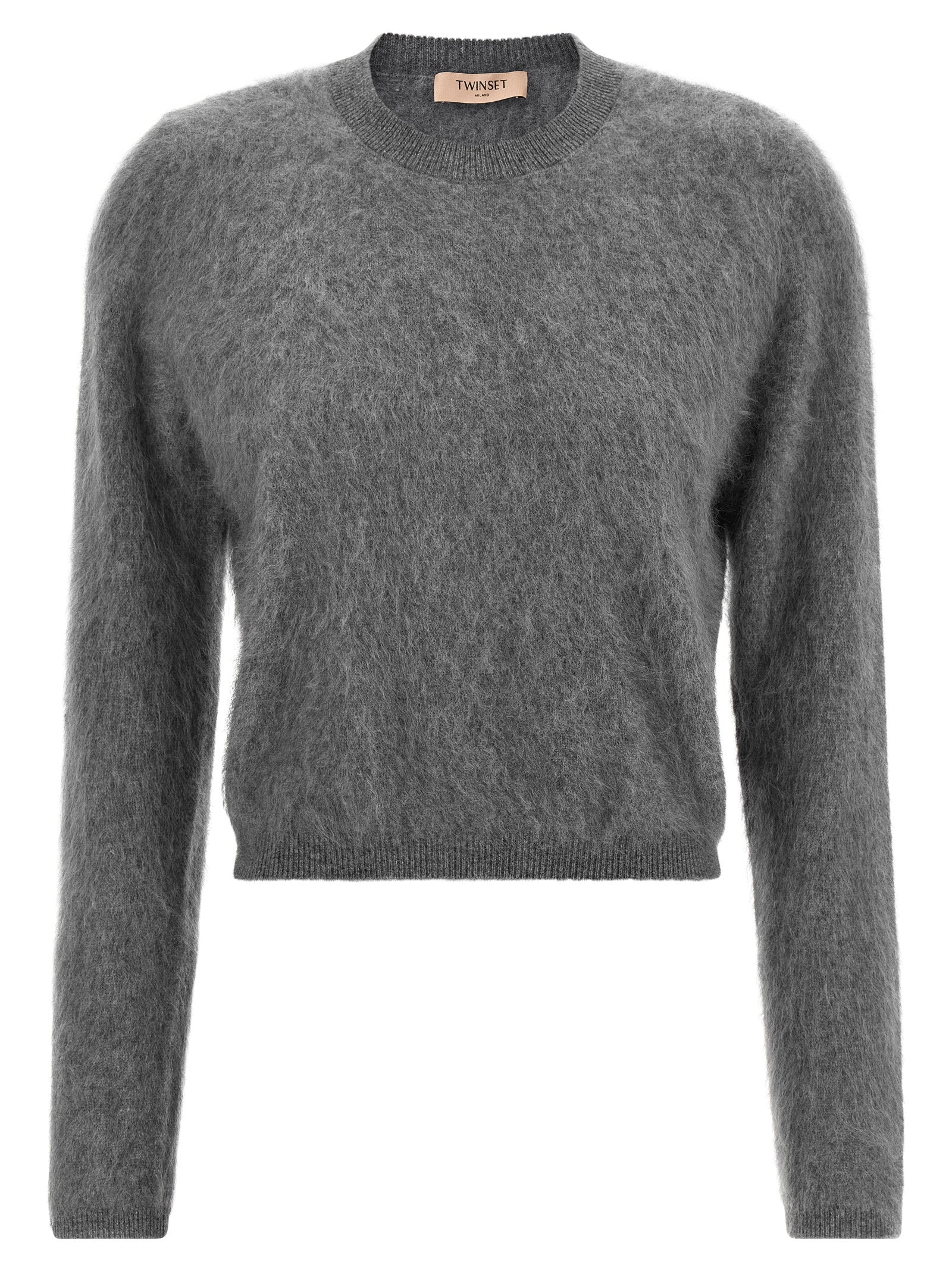 Twinset Gray Wool Cardigan - Exquisite Luxury Knitwear